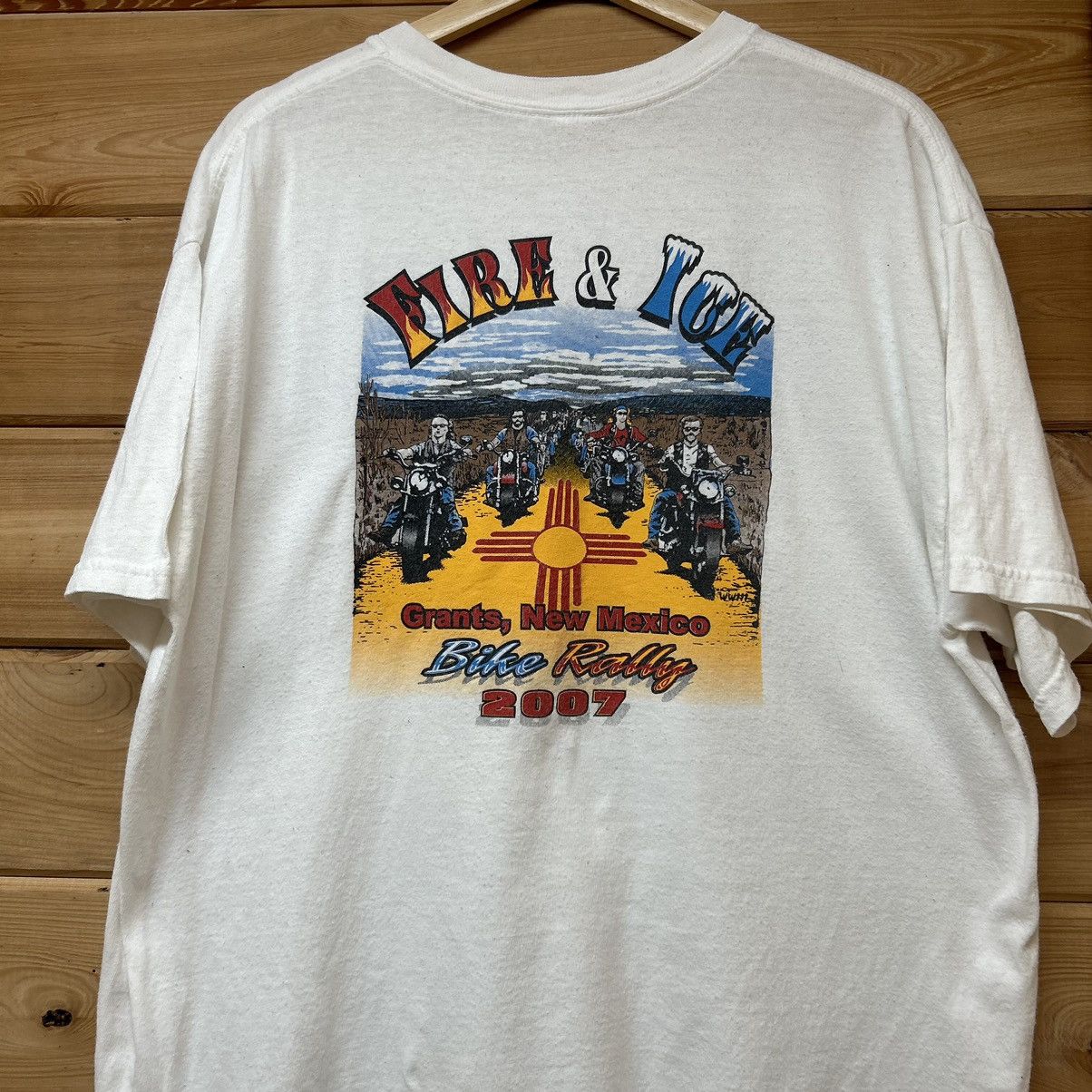 Harley Davidson Vintage Y2K Fire & Ice Bike Rally Harley Style Biker T Shirt Size US XL / EU 56 / 4 - 3 Thumbnail