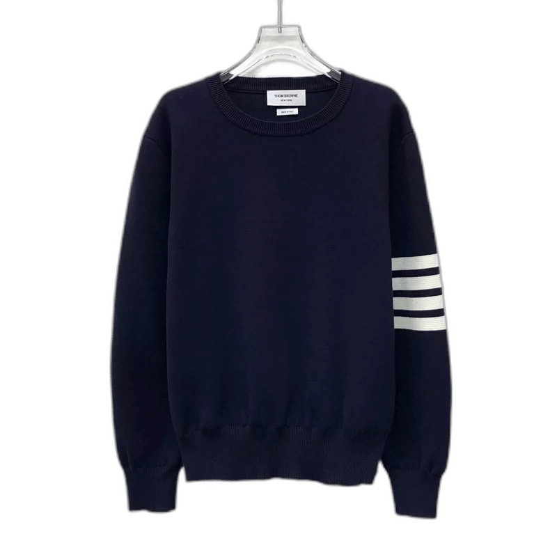 Thom Browne Thom Browne Classic Long Sleeve Knit Sweater Size US L / EU 52-54 / 3 - 1 Thumbnail