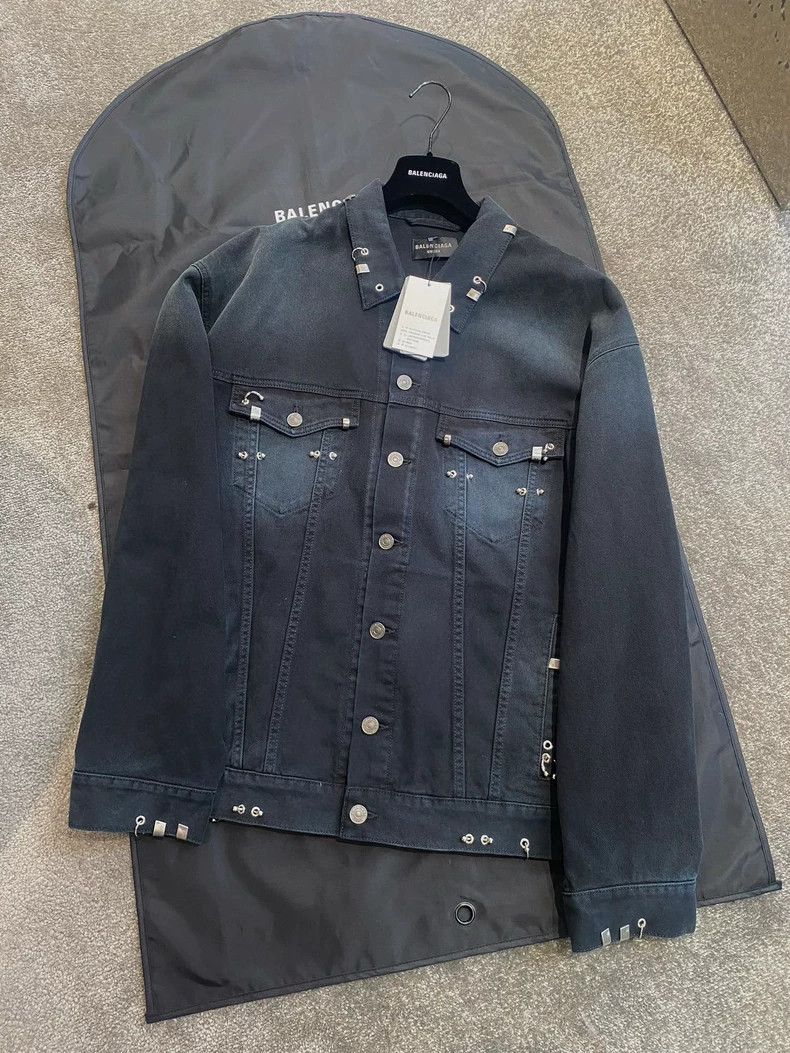 Balenciaga Balenciaga Black Denim Jacket Size US S / EU 44-46 / 1 - 1 Thumbnail