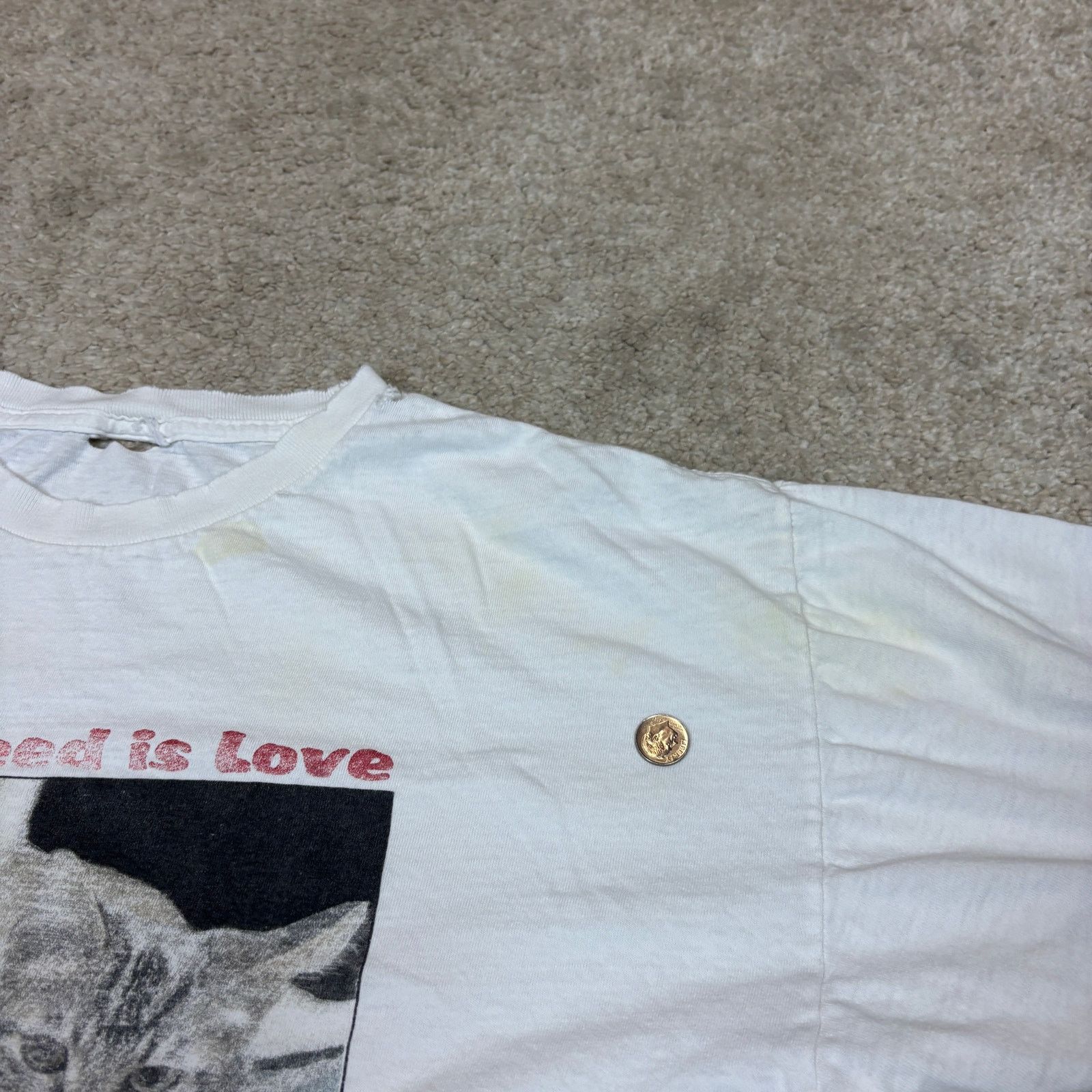 Vintage Vintage Humane Society Cat Dog T Shirt Women's Large Faded Size L / US 10 / IT 46 - 10 Thumbnail