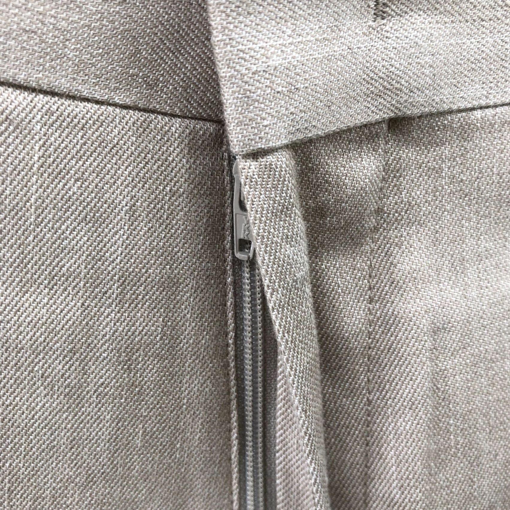 Calibre Calibre Linen Blend Dress Pants Mens 34x33 Beige Flat Front Slim Straight Pants Size US 34 / EU 50 - 5 Thumbnail