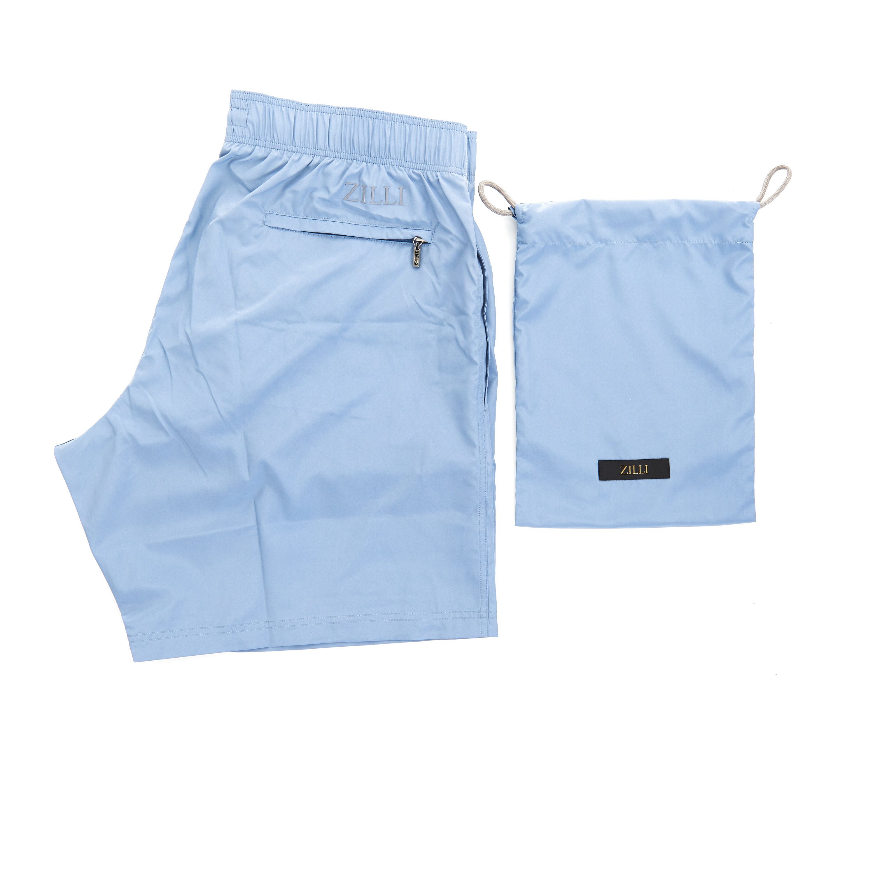 Zilli Light Blue Monochrome Swim Shorts Size US 32 / EU 48 - 3 Thumbnail