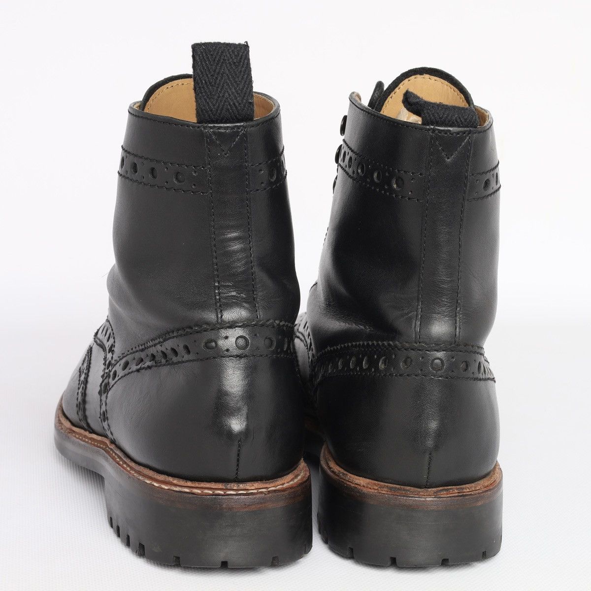 Grenson Grenson Fred Brogue Leather Shoes Boots Black Size US 10 / EU 43 - 7 Thumbnail