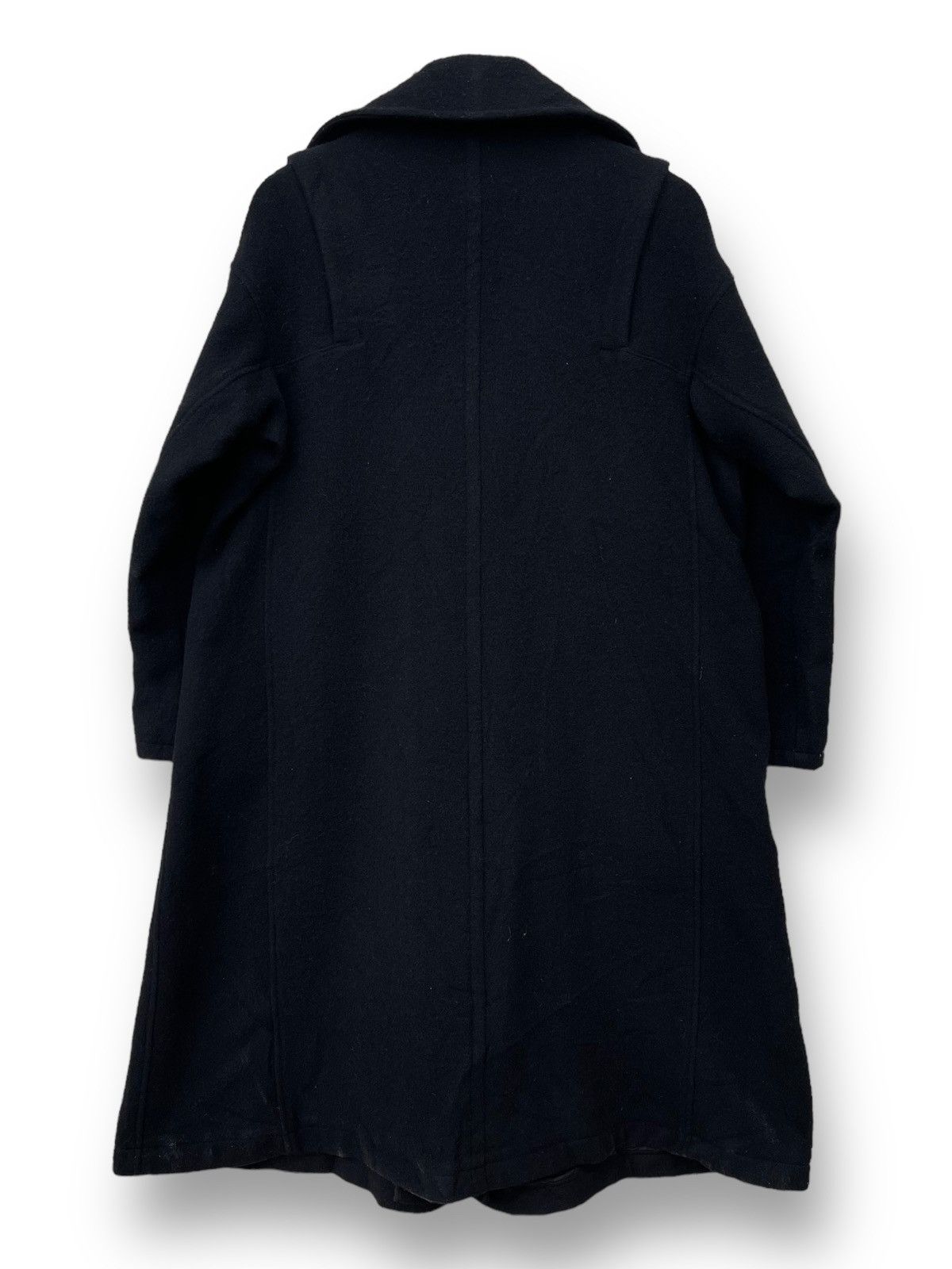 Yohji Yamamoto 🔥 A/W 2009 YOHJI YAMAMOTO WOOL OVER-COAT RARE DESIGN Size US M / EU 48-50 / 2 - 8 Thumbnail