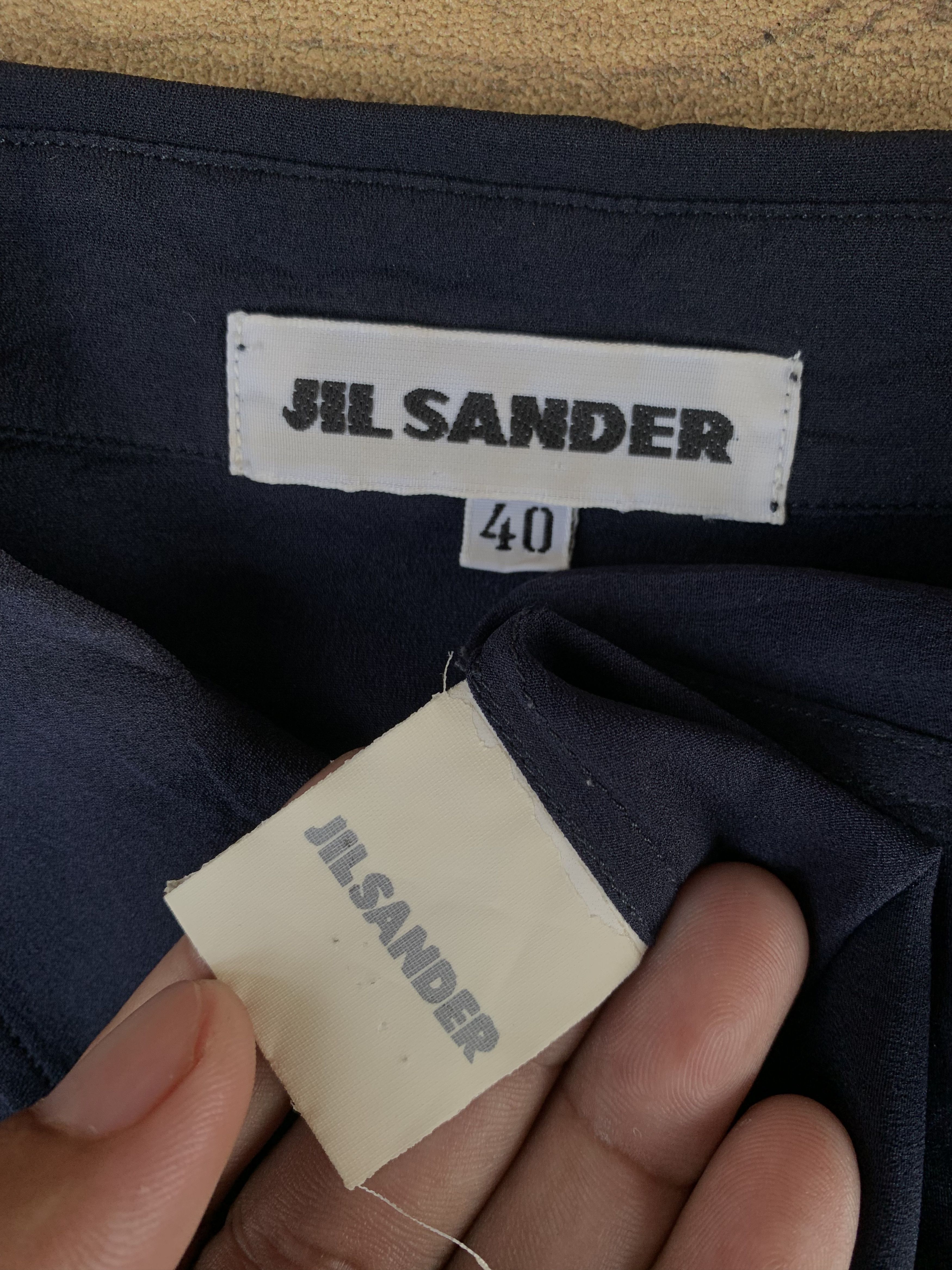 Jil Sander Jil sander silk navy button up long sleeve Size S / US 4 / IT 40 - 4 Thumbnail