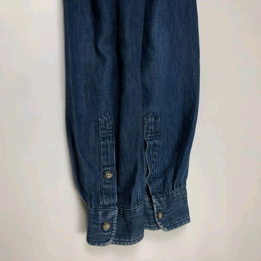 McGregor × Vintage Vintage 90s McGregor Denim Shirts Prison uniform no 8 Size US L / EU 52-54 / 3 - 7 Thumbnail