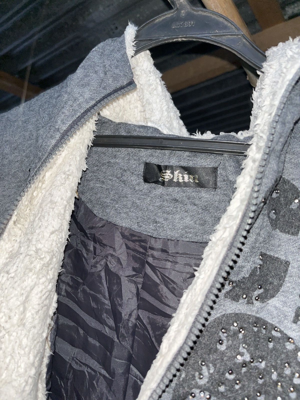Skin y2k grey full-zip hoodie jacket with sherpa Size M / US 6-8 / IT 42-44 - 3 Thumbnail