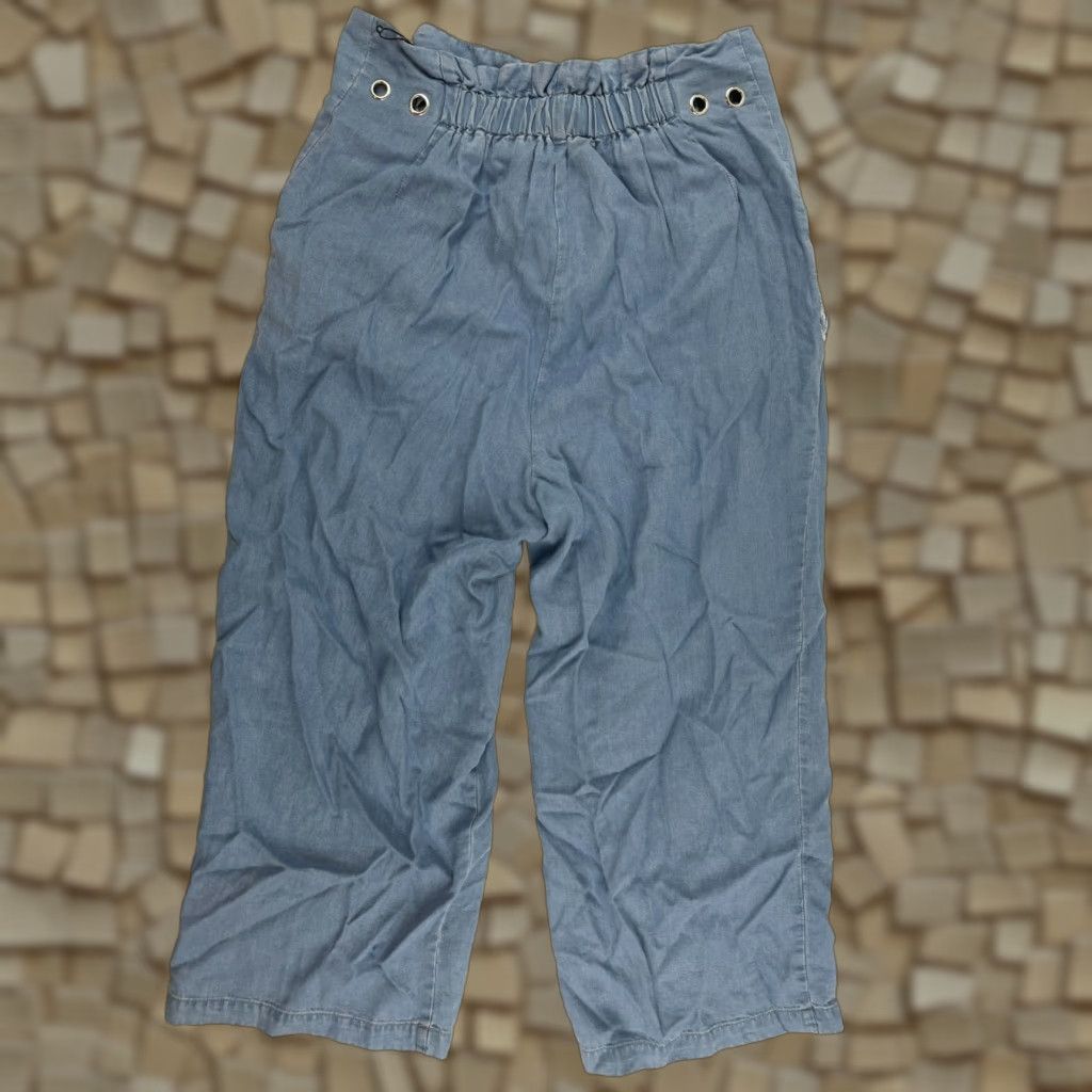 Laundry by Shelli Segal Laundry by Shelli Segal Pants Women's M Indigo Wash Pull On Wide Leg NWT NWD- there’s a hole in side Size 32" / US 10 / IT 46 - 1 Thumbnail