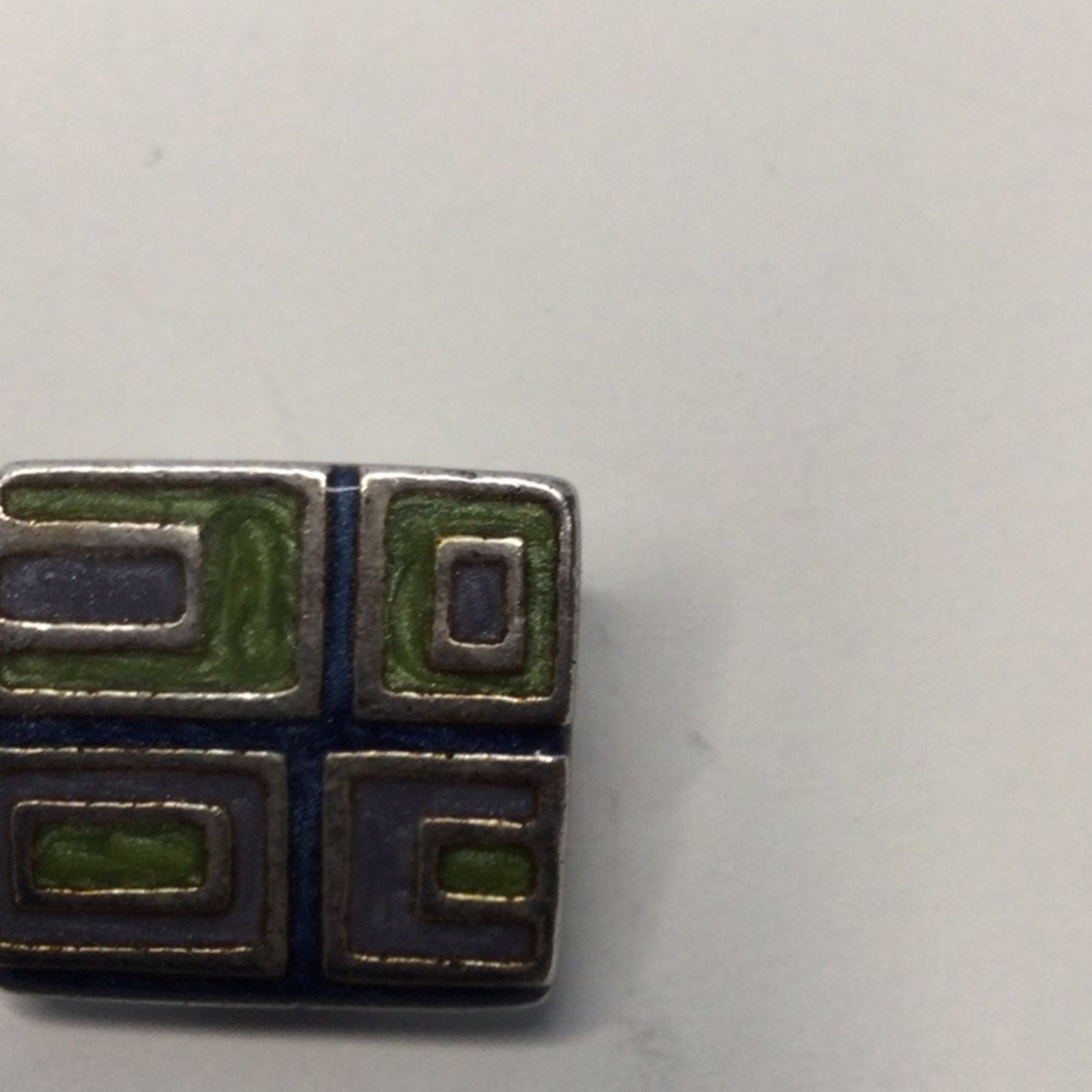 Other Square Geometric Green & Gray Vintage 1980's ClipOn Earrings Size ONE SIZE - 13 Thumbnail