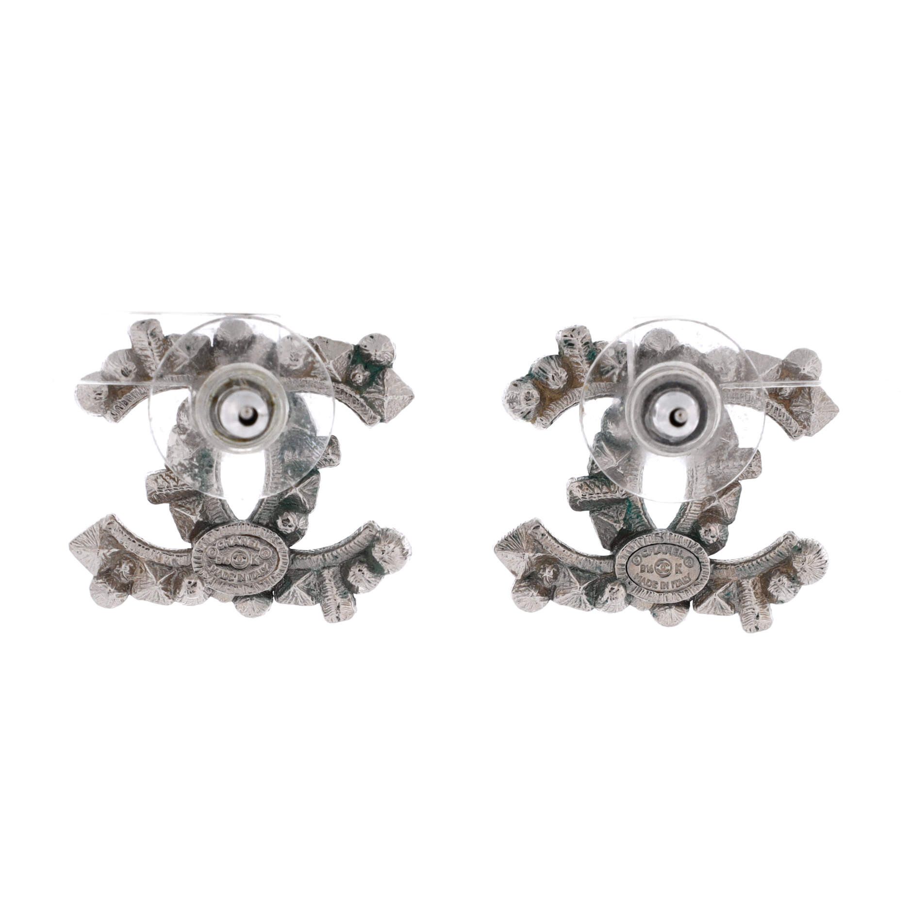 Chanel CC Stud Earrings Metal with Crystals Size ONE SIZE - 1 Thumbnail