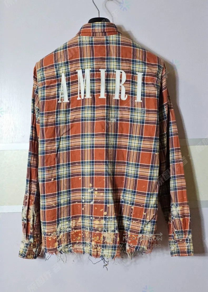 Amiri Amiri Orange Plaid Shirt Size US M / EU 48-50 / 2 - 3 Thumbnail