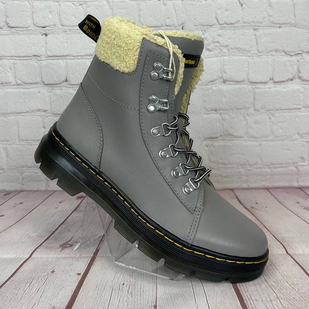 Dr. Martens Dr.Martens Combs With Faux Fur Lined Utility Grey Boots Size US 9 / IT 39 - 2 Thumbnail