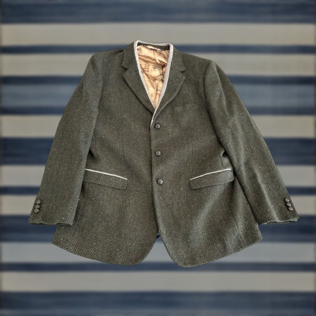 Vintage Celtic Tweed Green Blazer Jacket Sport Coat Mens 46R Size 46R - 1 Thumbnail