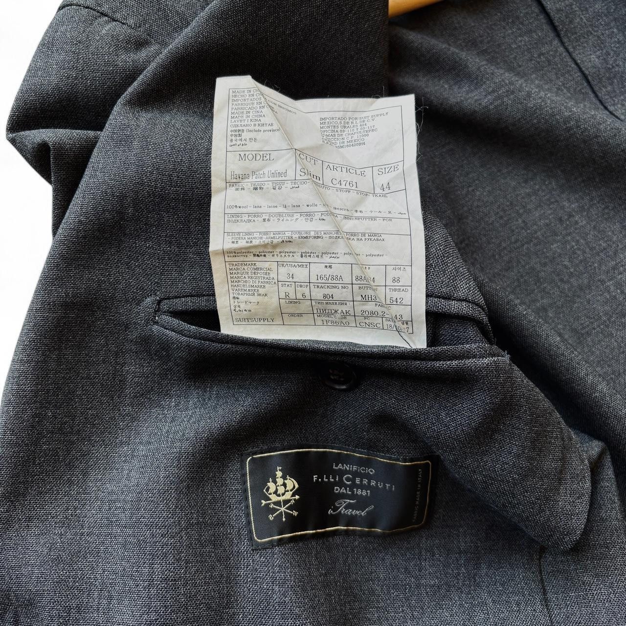 Suitsupply SuitSupply FW17 Cerruti grey wool traveler sport coat 34R Size 34R - 4 Thumbnail