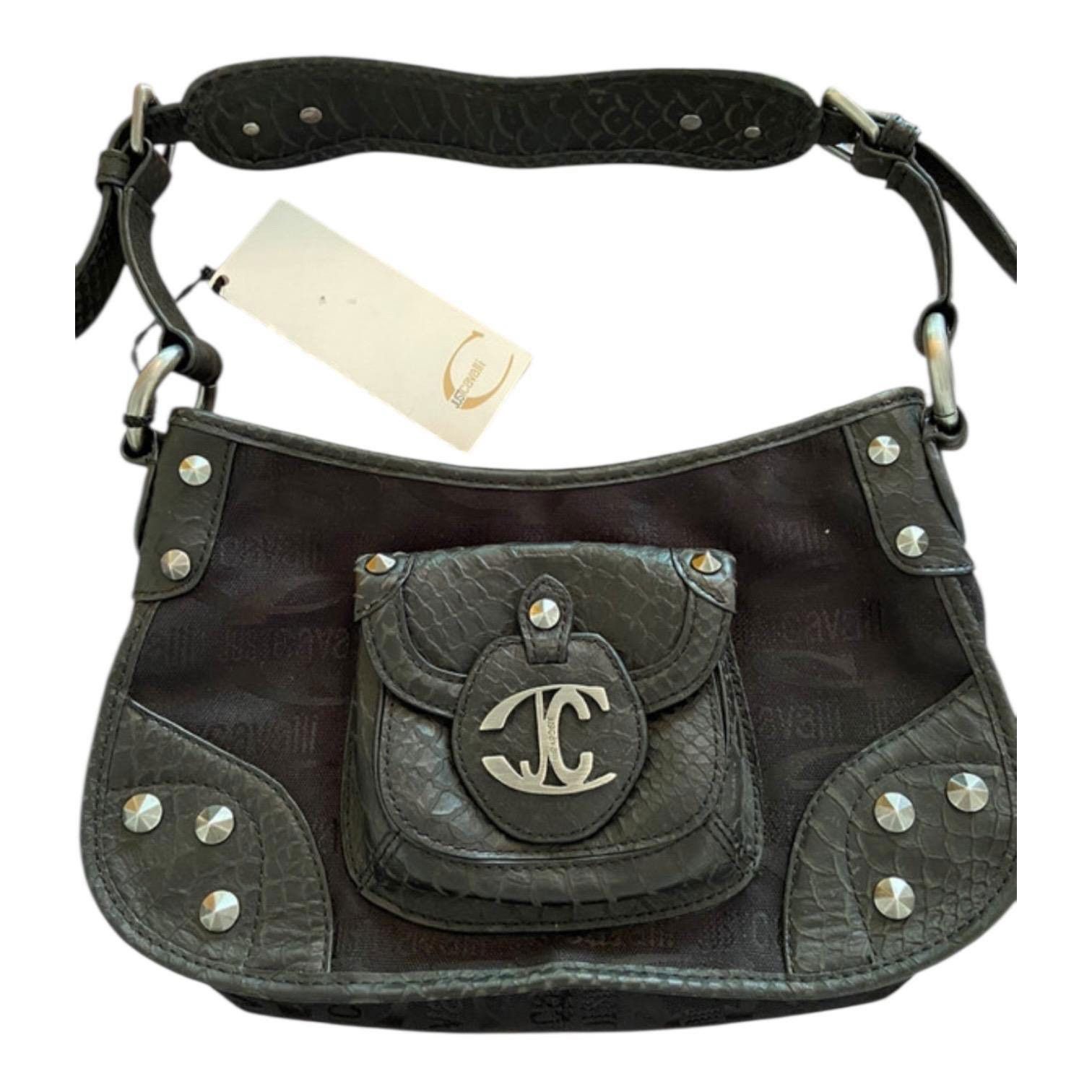 Roberto Cavalli The Cavalli Leather And Canvas Mini Baguette Bag Size ONE SIZE - 1 Thumbnail