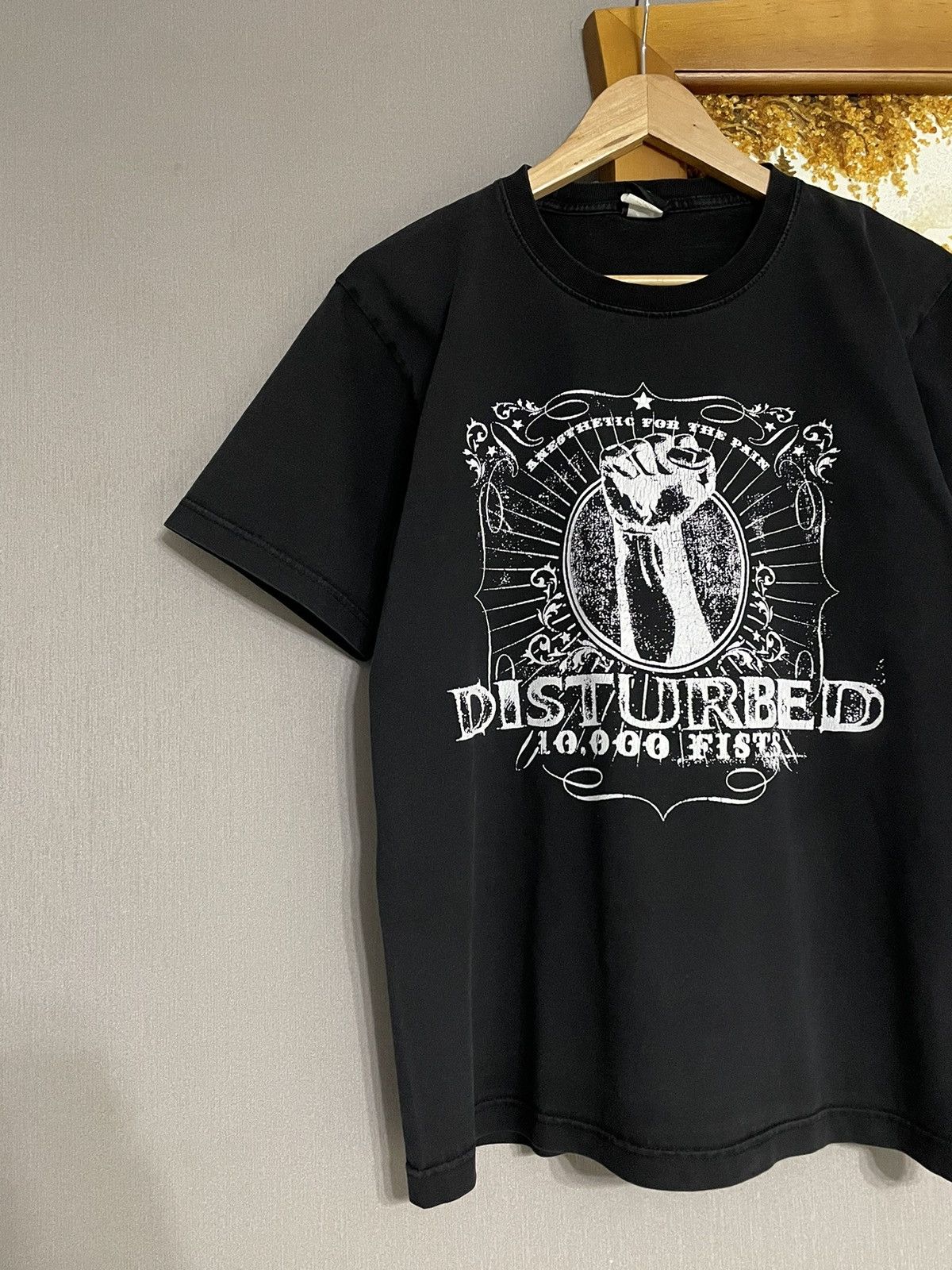 Band Tees × Vintage Rare Vintage 2005 Disturbed 10000 Fists Rock Tee Size US XL / EU 56 / 4 - 3 Thumbnail