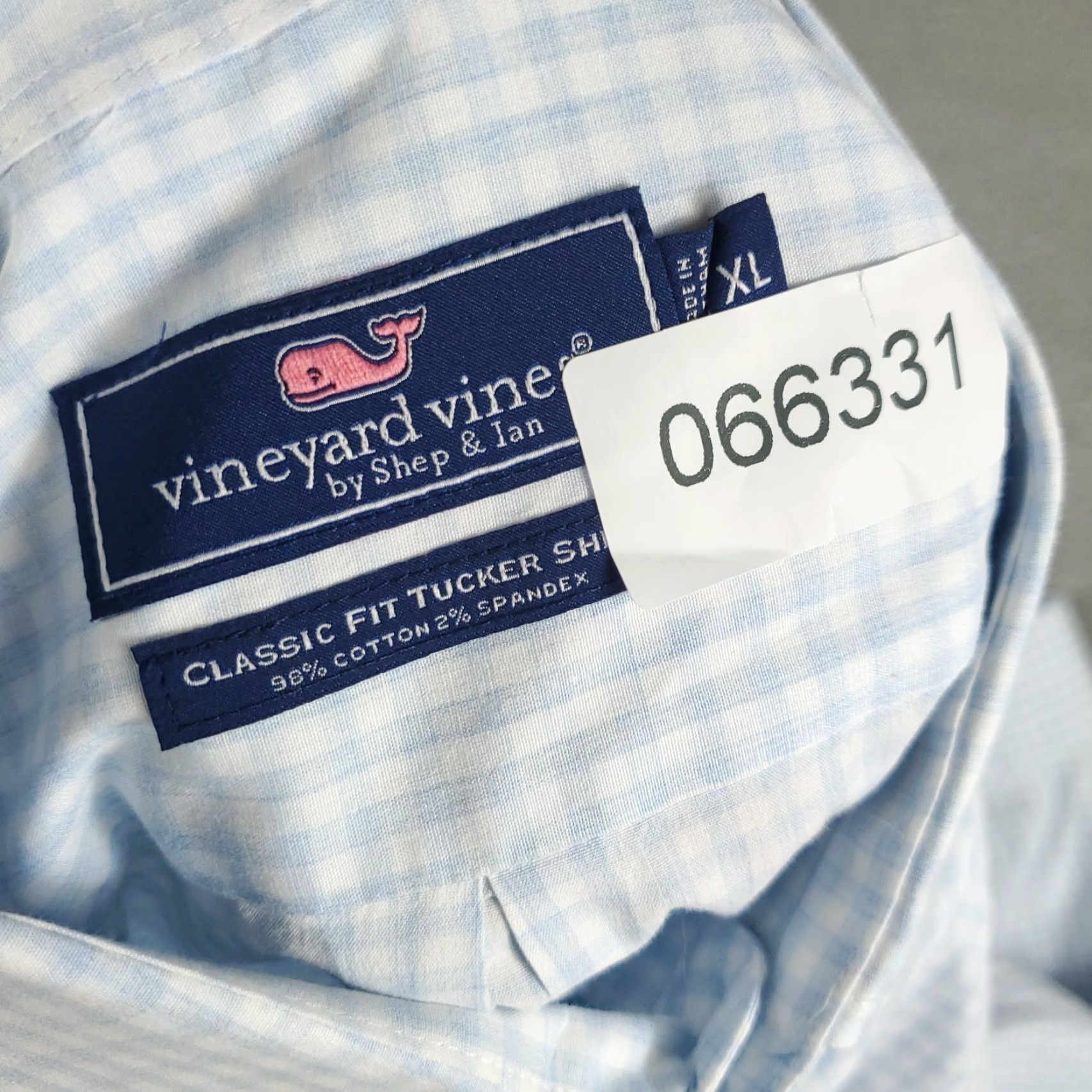 Vineyard Vines Vineyard Vines Shirt Mens XL Blue Check Slim Fit Button Up Long Sleeve Size US XL / EU 56 / 4 - 7 Thumbnail