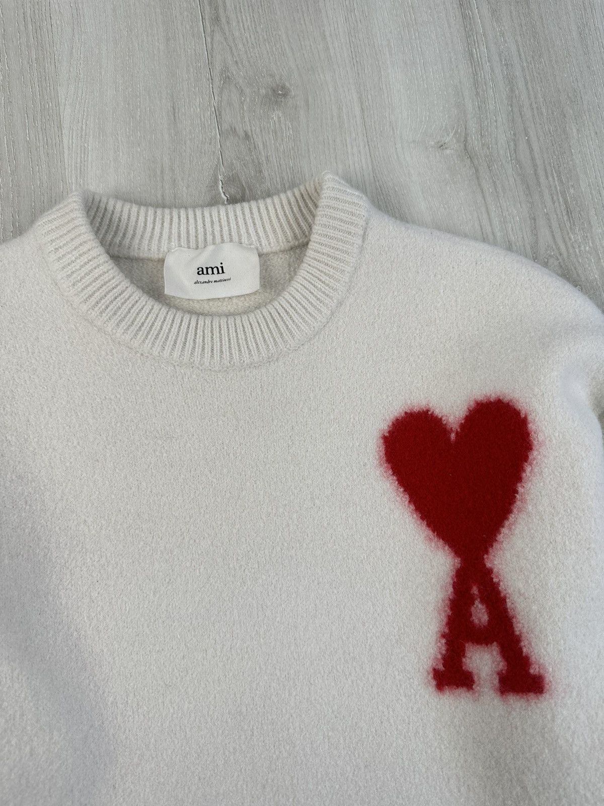AMI Ami Paris Sweater White Size XS / US 0-2 / IT 36-38 - 4 Thumbnail