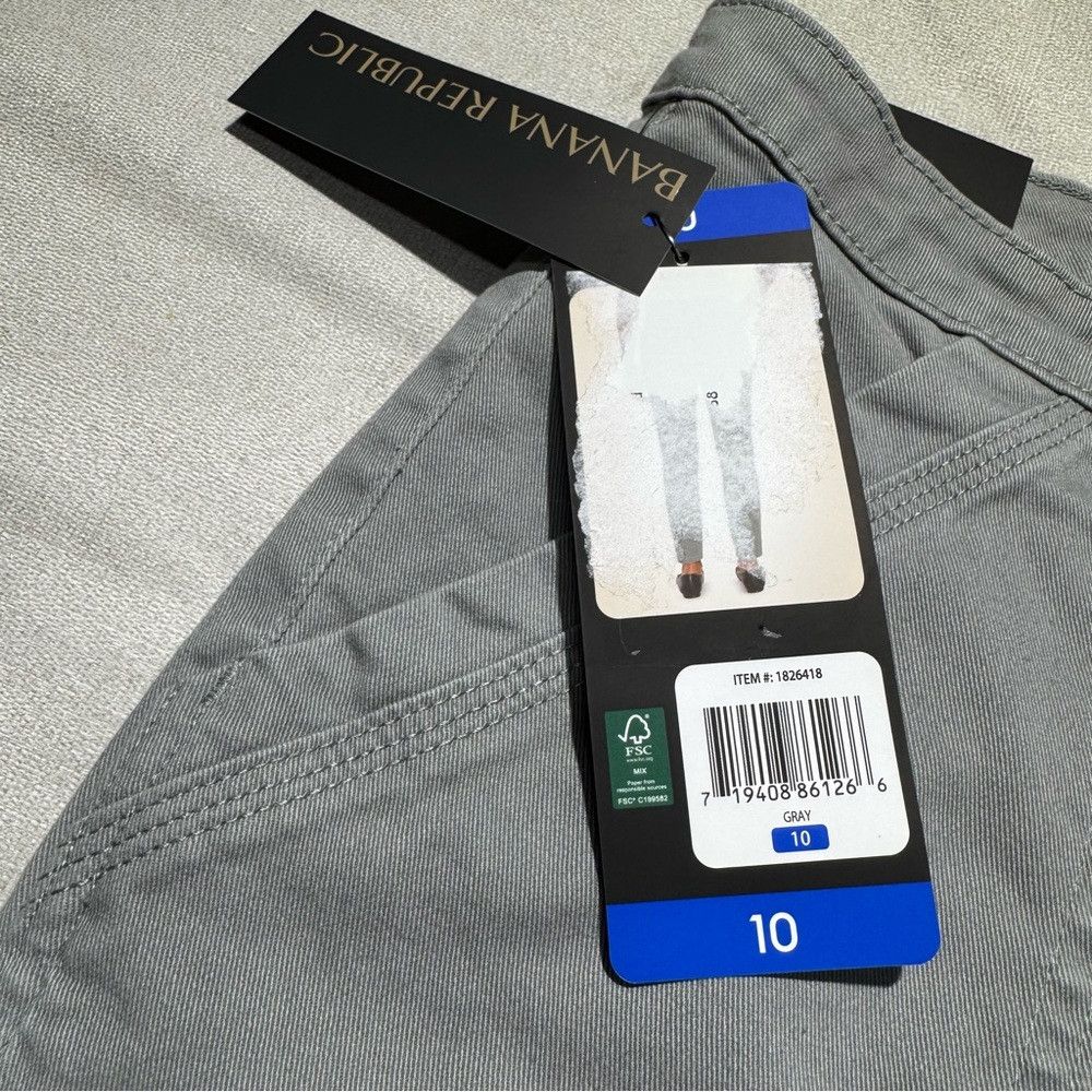 Banana Republic NWT New Banana Republic High Rise Twill Grey Pants Jeans Si Size 32" / US 10 / IT 46 - 6 Thumbnail