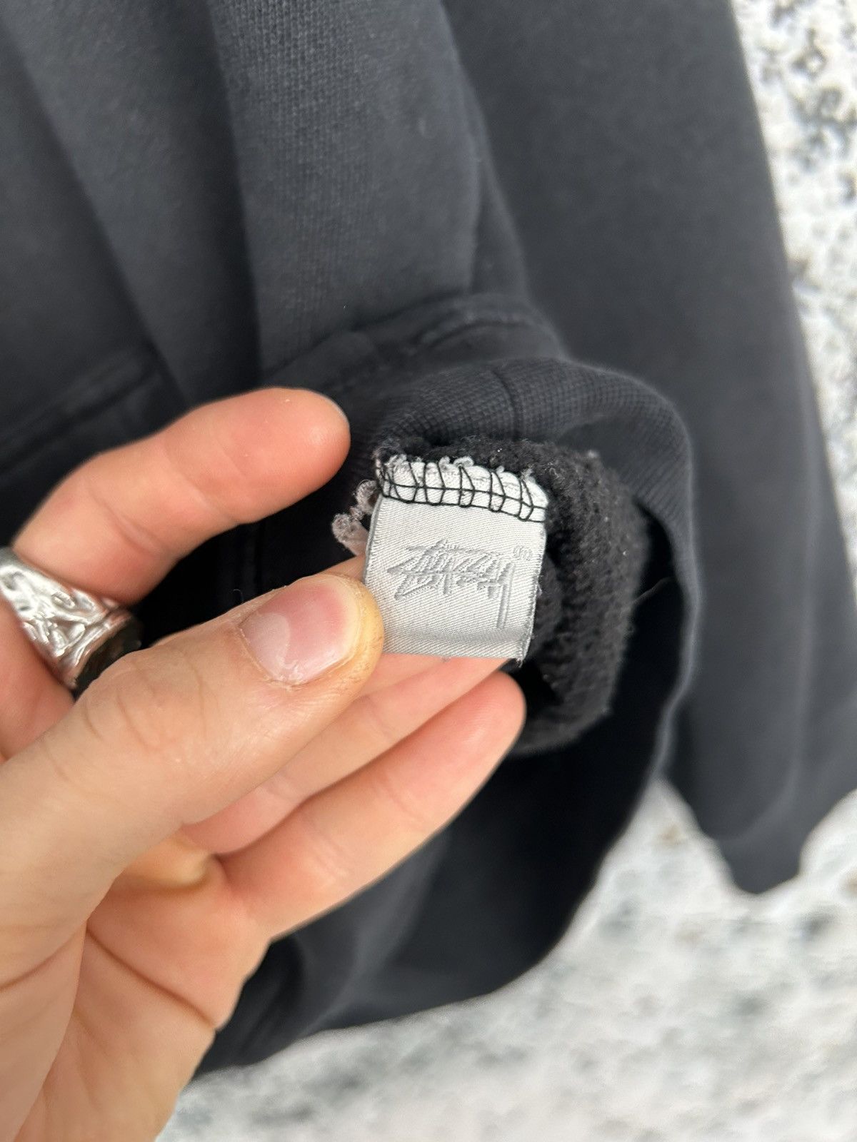 Stussy Stussy Made in USA Black Hoodie Streetwear Vintage Baggy Size US M / EU 48-50 / 2 - 9 Thumbnail