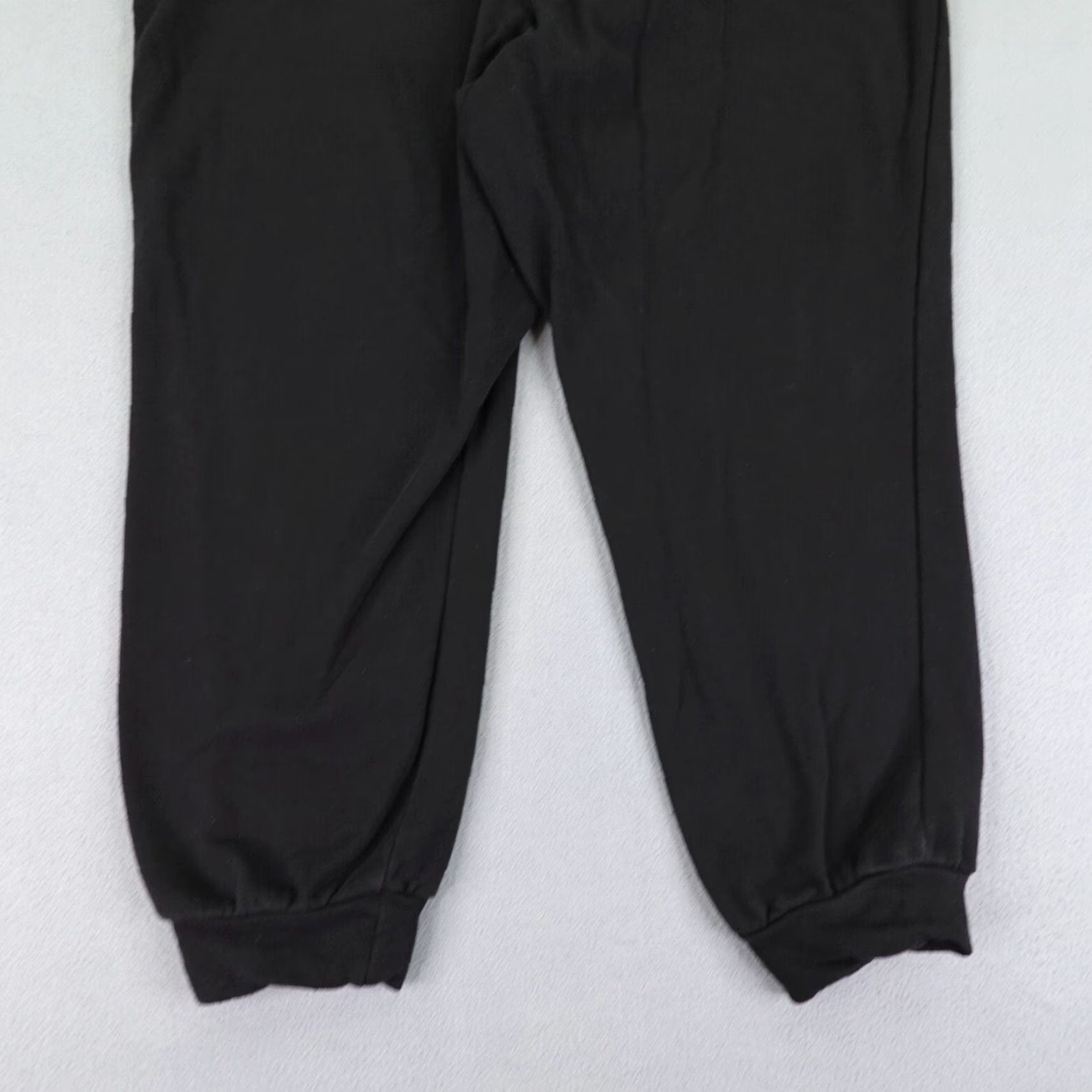 Juicy Couture VINTAGE Juicy Couture Pants Women's 2X Black Jogger Sweatpants Tapered Drawstring Pockets Knit Cotton Logo 90s Mens/Womens Size 37" - 7 Thumbnail