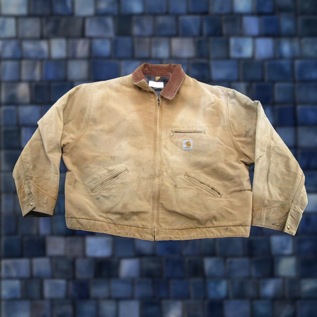 VINTAGE Carhartt Jacket Main Selling Point: Blanket Lined 6BLJ Detroit Size 56 Brown USA Made Men