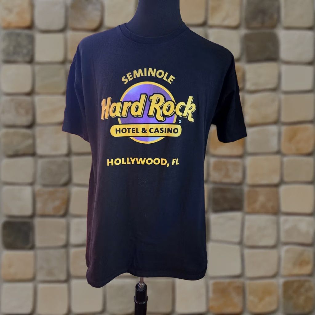 Hard Rock Cafe Hard Rock Cafe T-Shirt Hollywood Florida Unity Graphic Print Men's XL Black Size US XL / EU 56 / 4 - 1 Thumbnail
