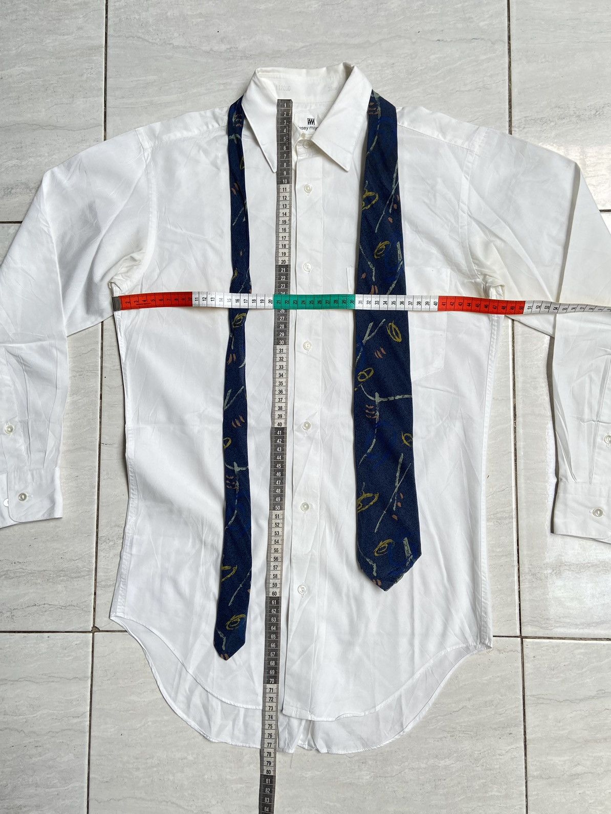 Issey Miyake ISSEY MIYAKE IM White Shirt Tie Size US S / EU 44-46 / 1 - 7 Thumbnail