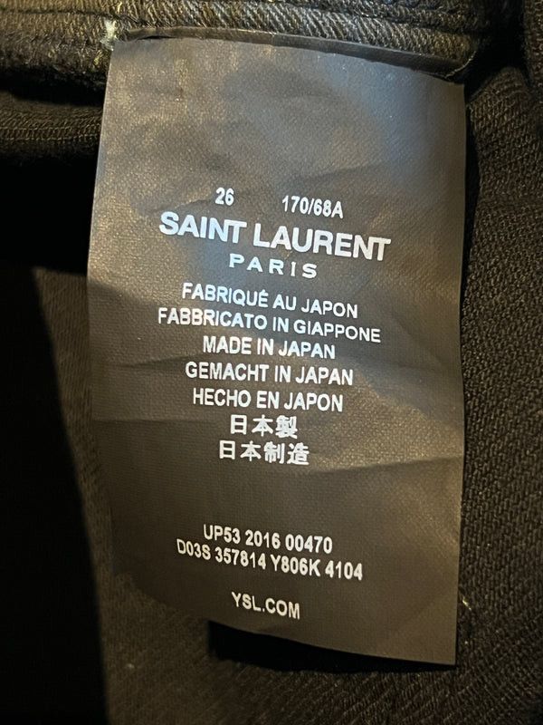 Saint Laurent Paris SAINT LAURENT 2016 OIL STAINED DENIM Size US 26 / EU 42 - 7 Thumbnail