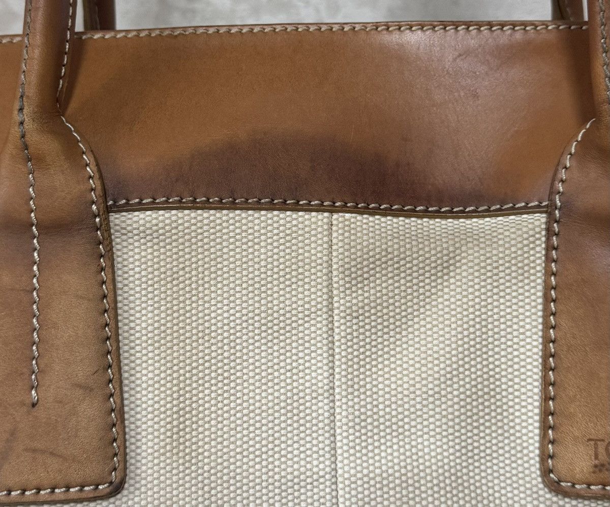 Tod's Tods Canvas Leather Tote Bag Size ONE SIZE - 8 Thumbnail