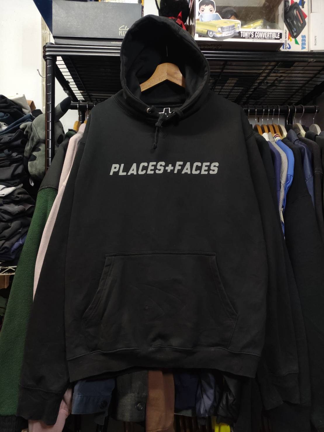 Places + Faces Places + Faces Angel Quarter Zip Crewneck Black