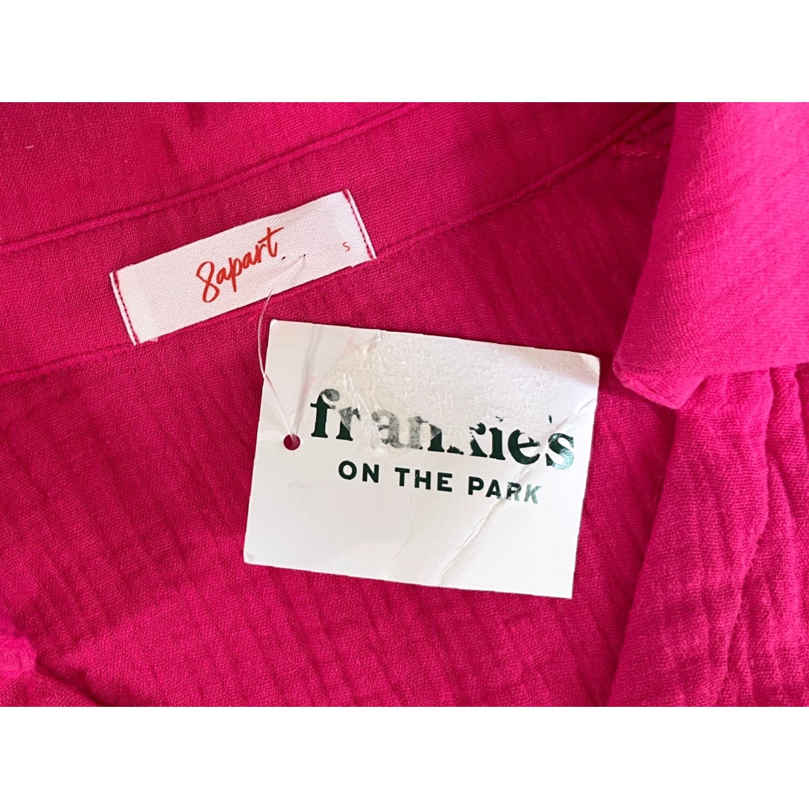 Vintage 8apart Frankie's on the Park Junior's Julle Gauze Top Cropped Tank Pink S Size S / US 4 / IT 40 - 7 Thumbnail