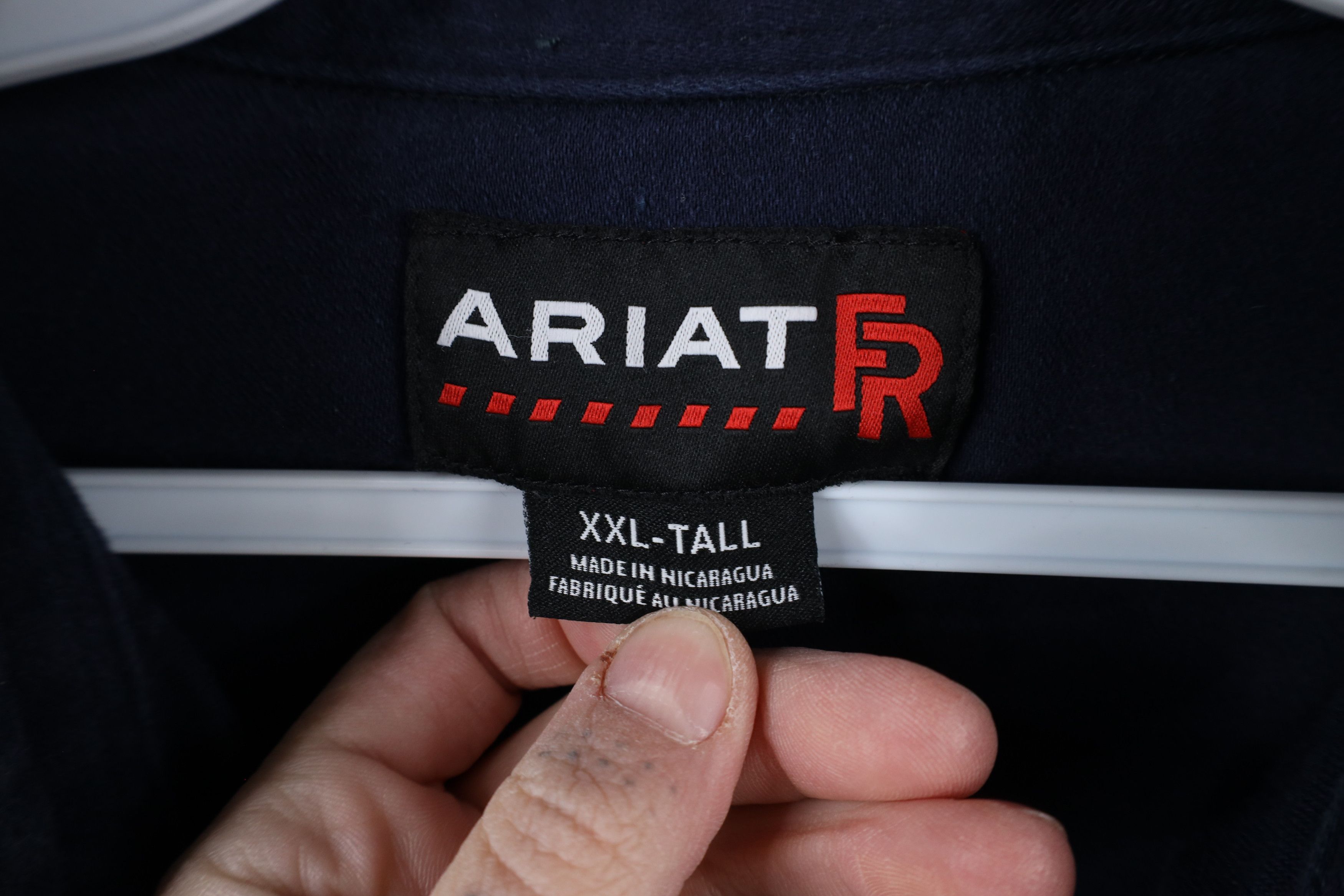Ariat × Vintage Ariat FR Flame Resistant Collared Work Button Down Shirt Size US XXL / EU 58 / 5 - 9 Thumbnail