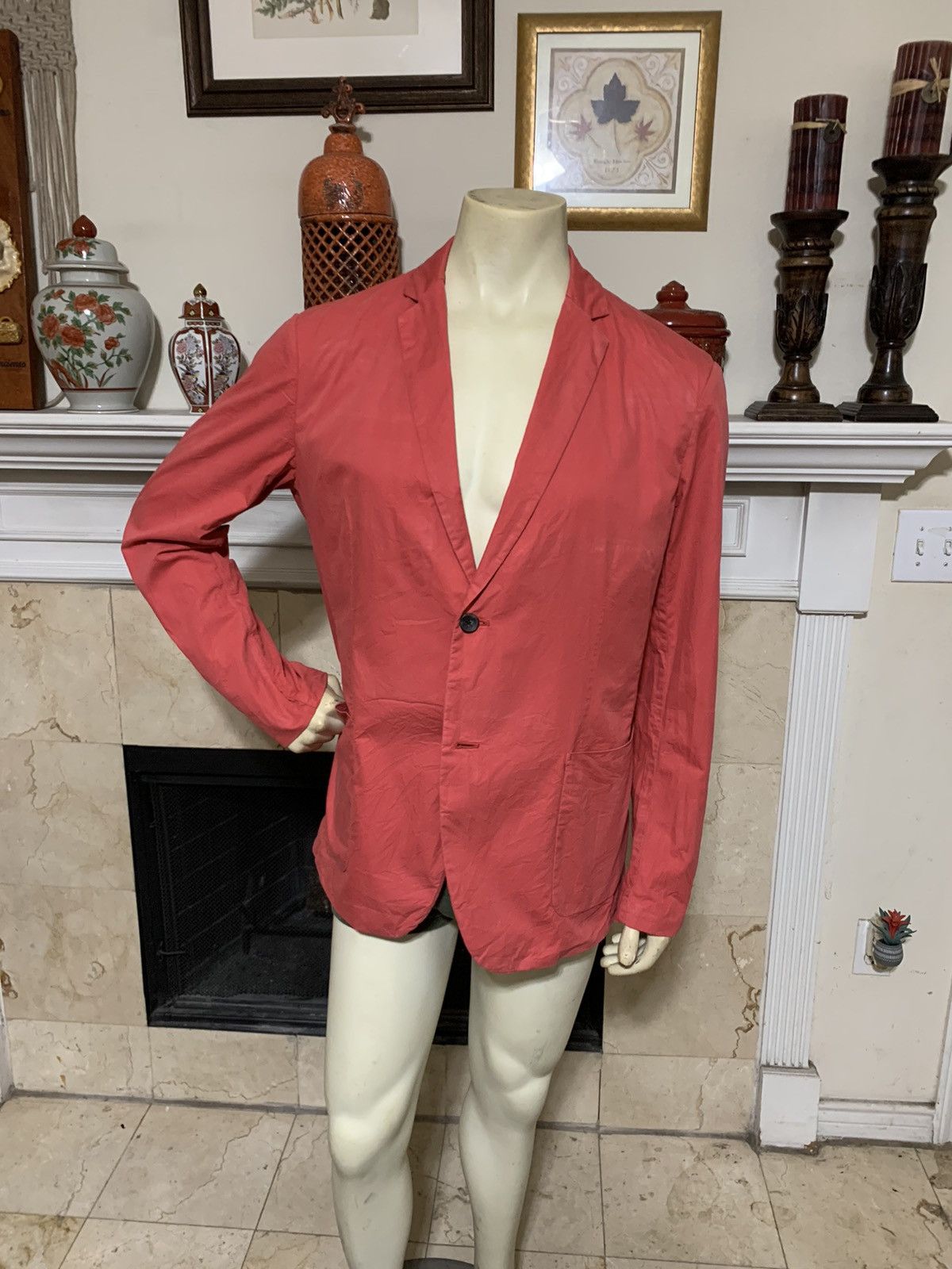 Theory Theory 2 Btn Single Vent Cotton Blazer Size 44R - 1 Thumbnail