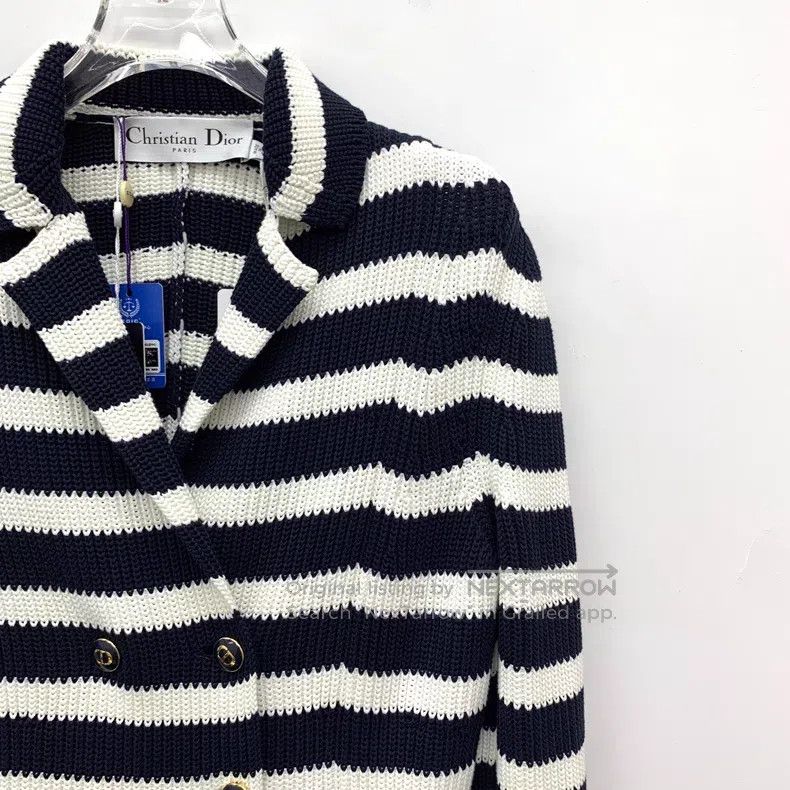 Dior Dior 22 styles black striped cotton lapel double-breasted Size S / US 4 / IT 40 - 3 Thumbnail