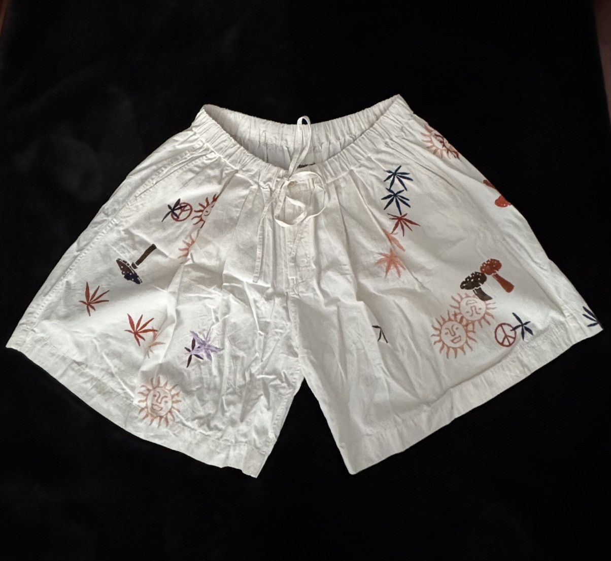 Story Mfg. Story Mfg. Wide-Leg Printed Shorts Size US 34 / EU 50 - 1 Thumbnail