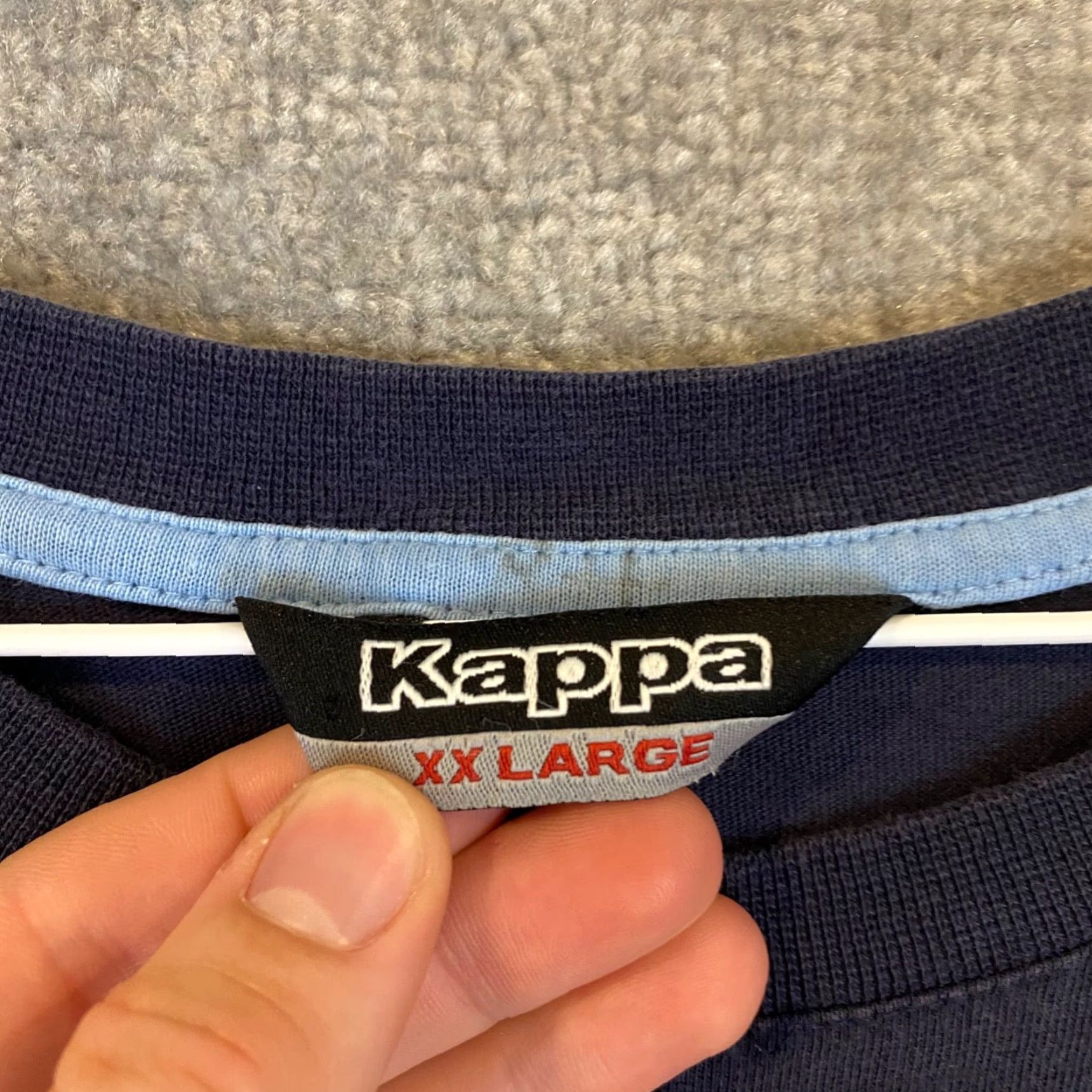 Kappa Kappa Munich Soccer Shirt Mens L/XL Faded Navy Blue Futbol TSV 1860 Top L/S - Blue Cotton T-Shirt, Classic Logo, Men, Regular Fit Size US L / EU 52-54 / 3 - 4 Thumbnail