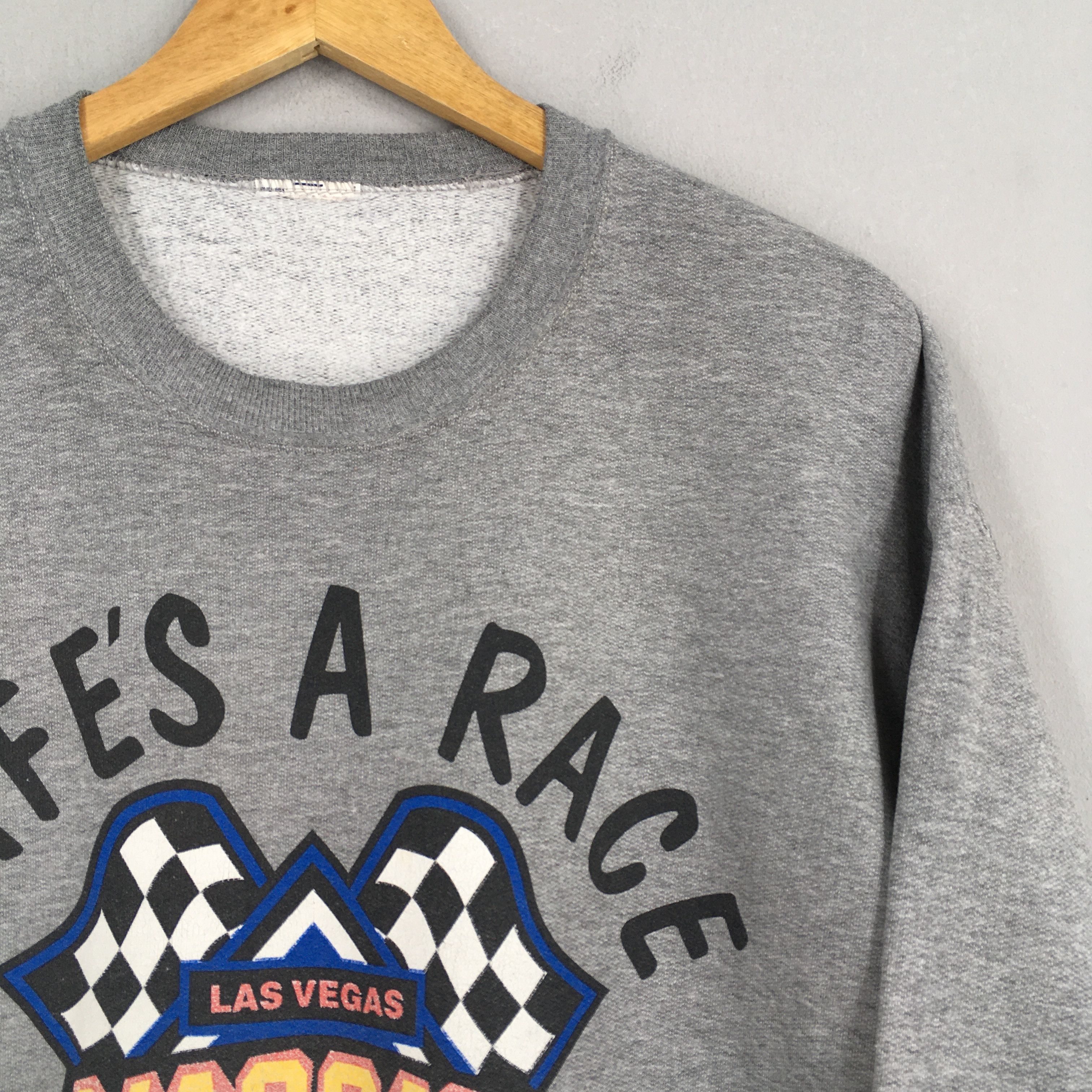 NASCAR Vintage 90's Nascar Las Vegas Pullover Sweatshirt Medium Size US M / EU 48-50 / 2 - 2 Thumbnail