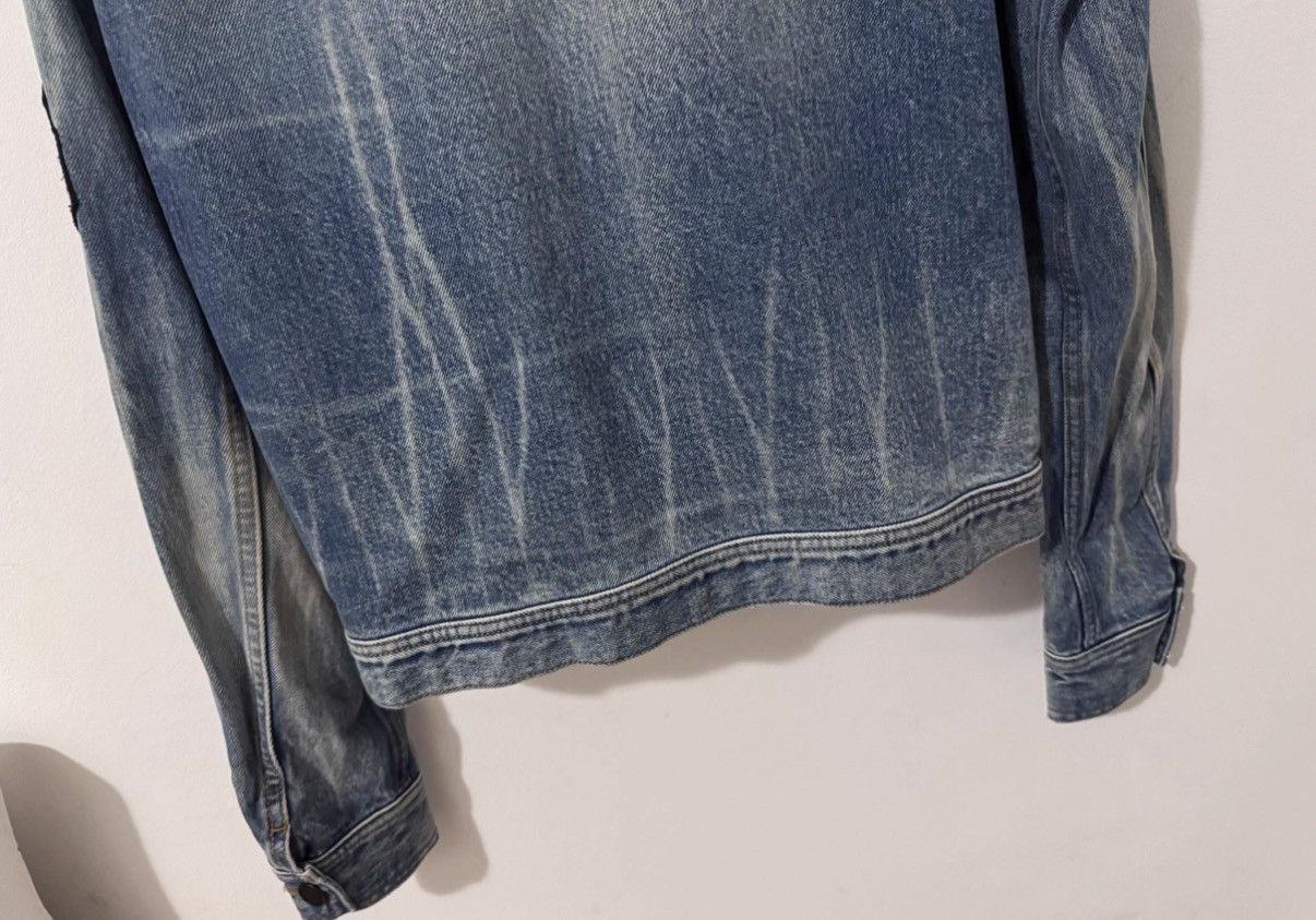Saint Laurent Paris SLP) 16FW Light Blue Wave Gradient Medallion Denim Jacket Size US S / EU 44-46 / 1 - 5 Thumbnail