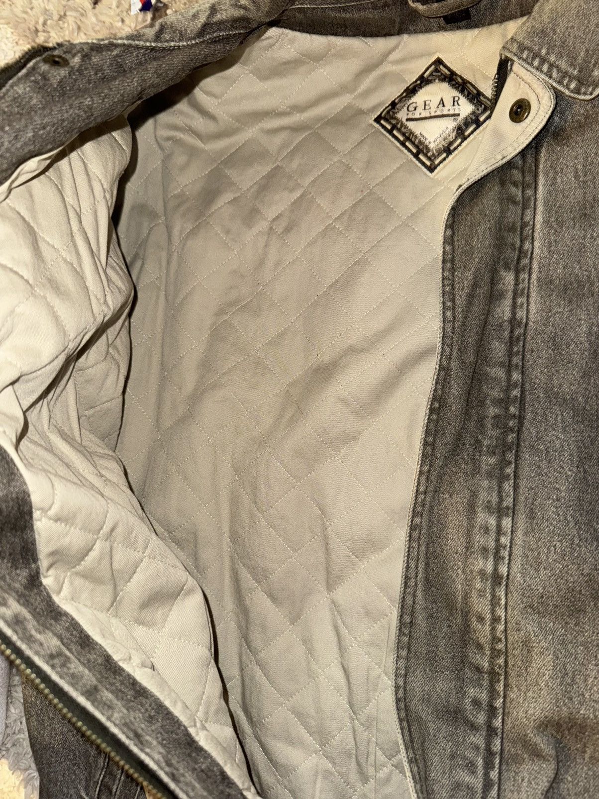 Gear for Sports VTG 90s GEAR Heavy Denim Jacket quilted interior size XL Size US XL / EU 56 / 4 - 11 Thumbnail