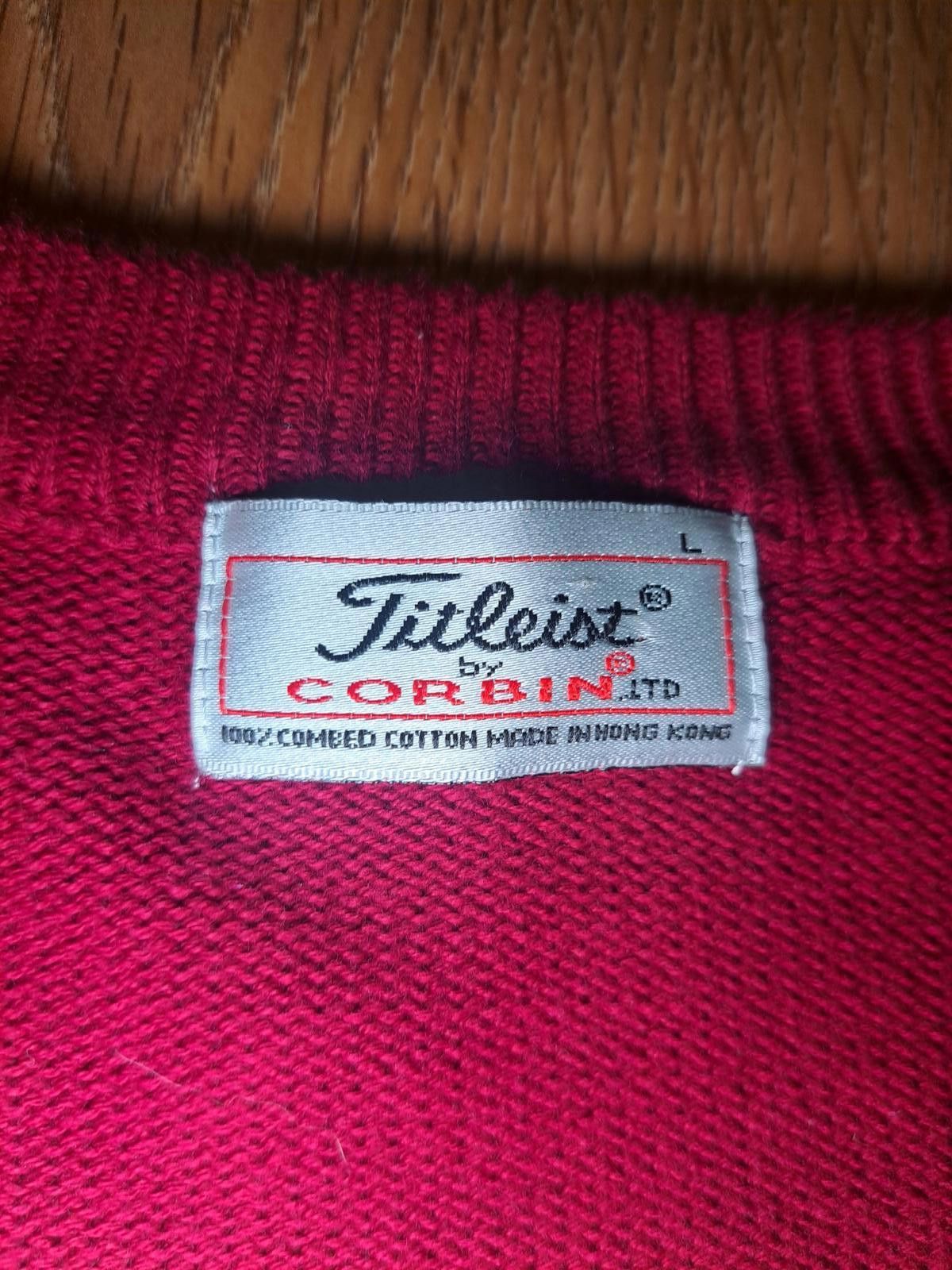 Titleist Titleist by Corbin V Neck Sweater Mens Large Red Cotton Size US L / EU 52-54 / 3 - 2 Thumbnail