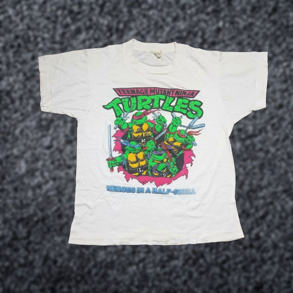 Vintage VINTAGE Teenage Mutant Ninja Turtles TMNT Single Stitch T-Shirt White S Mens 90s Size US S / EU 44-46 / 1 - 1 Thumbnail