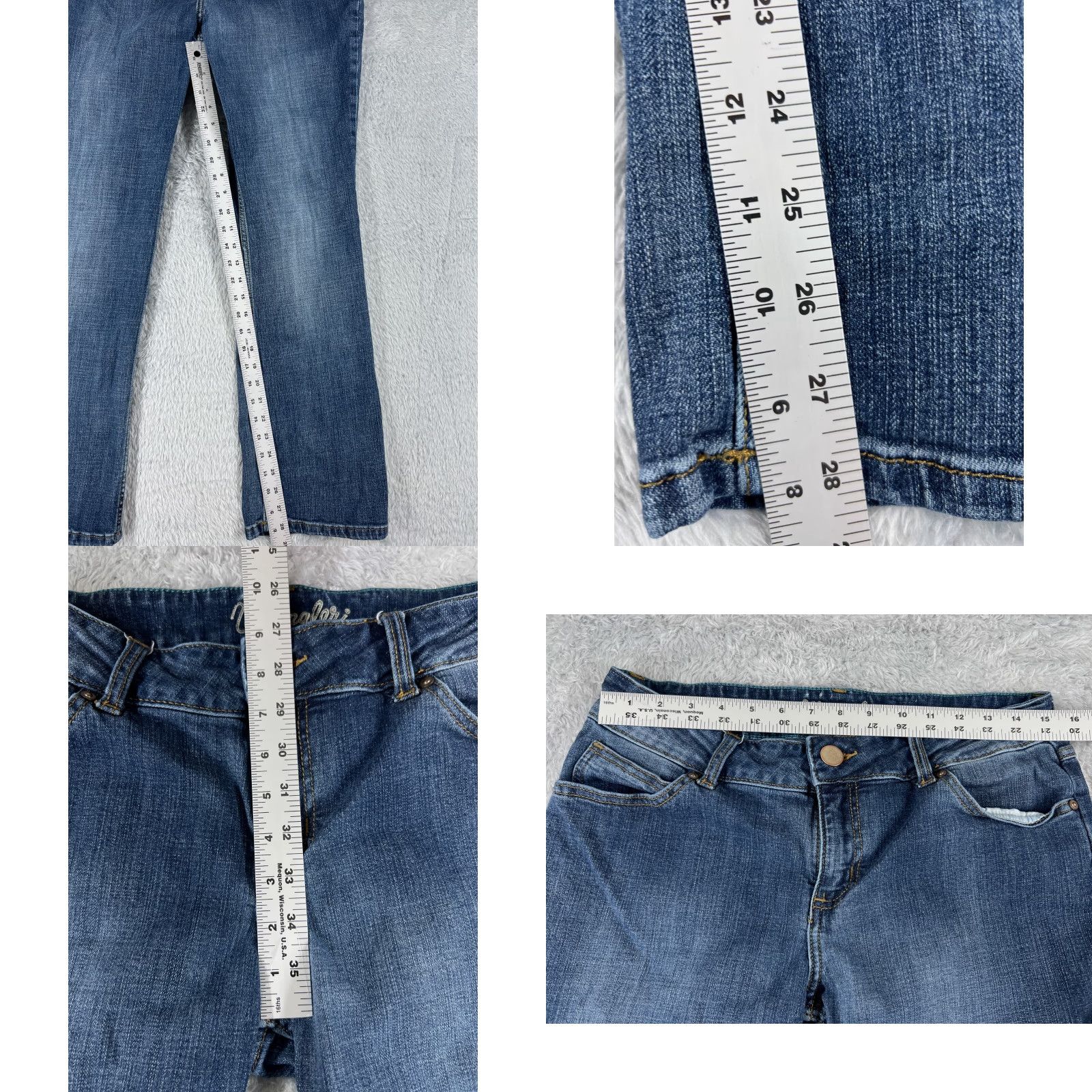 Wrangler Wrangler Jeans Women 11 Blue Denim Bootcut Mid Wash Embroidered 30x28 Pants Regular SwMt Size 32" / US 10 / IT 46 - 8 Thumbnail