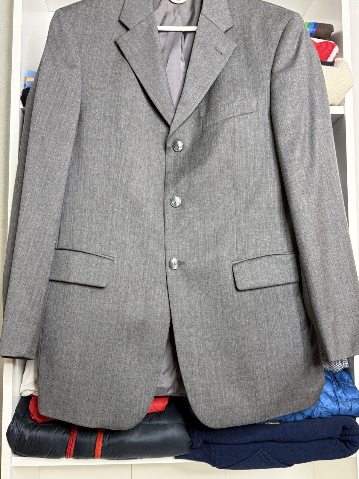 Yves Saint Laurent Yves Saint Laurent Vintage Gray wool mens blazer size 48 Size 48R - 4 Thumbnail