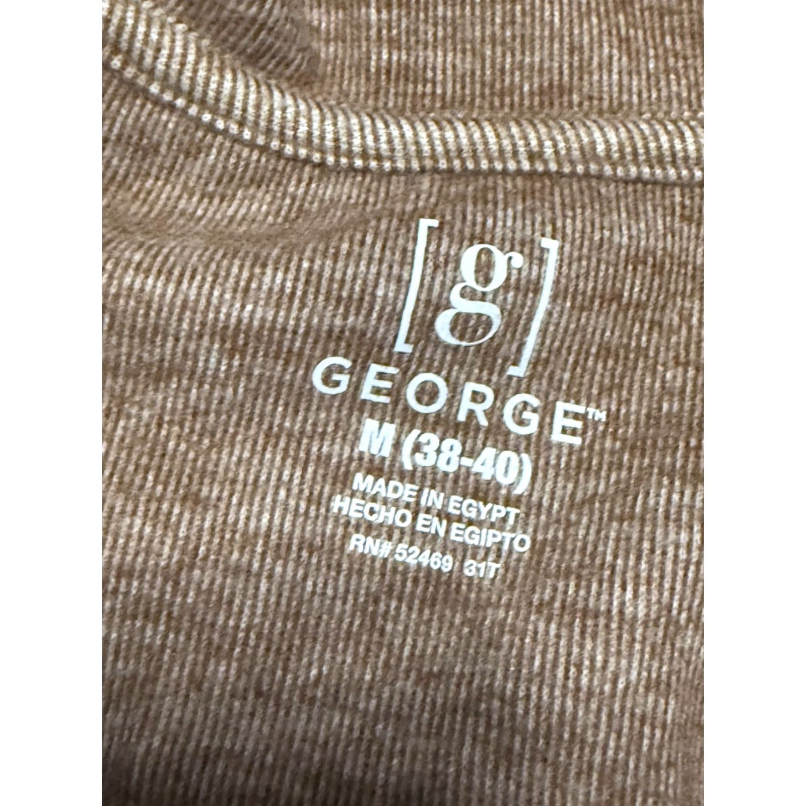 George George Sweater Mens Medium Brown Long Sleeve 1/4 Zipper Pullover Regular Knit Size US M / EU 48-50 / 2 - 5 Thumbnail