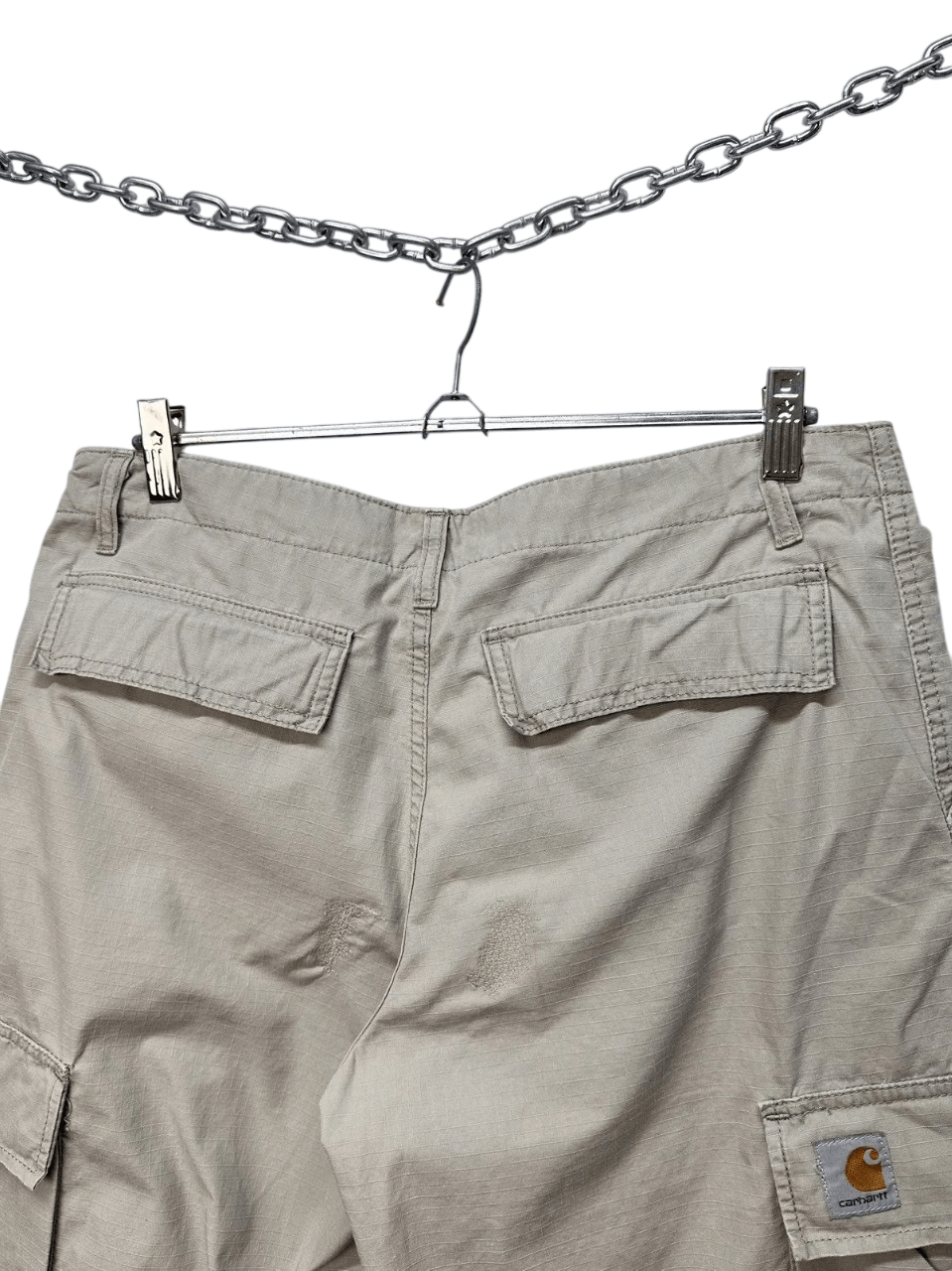 Carhartt Wip 👉 Vintage Carhartt Cargo Shorts Y2K Baggy Faded Bontage Size US 32 / EU 48 - 9 Thumbnail