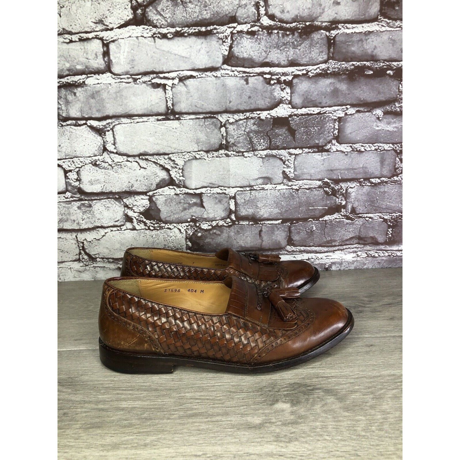 Mezlan Mezlan Alicante Brown Weave Leather Kiltie Tassel Dress Shoe Size US 7 / EU 40 - 19 Thumbnail