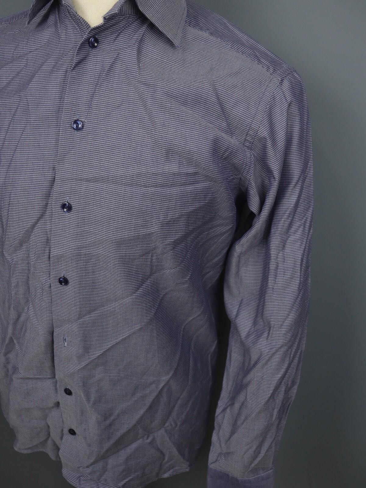 Eton Eton Black 100% Cotton Collared Button Up Dress Shirt Size M Size 38R - 5 Thumbnail