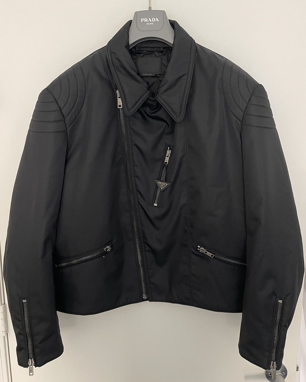 Prada Prada Re-Nylon Biker / Motorcycle Jacket Size US XL / EU 56 / 4 - 3 Thumbnail