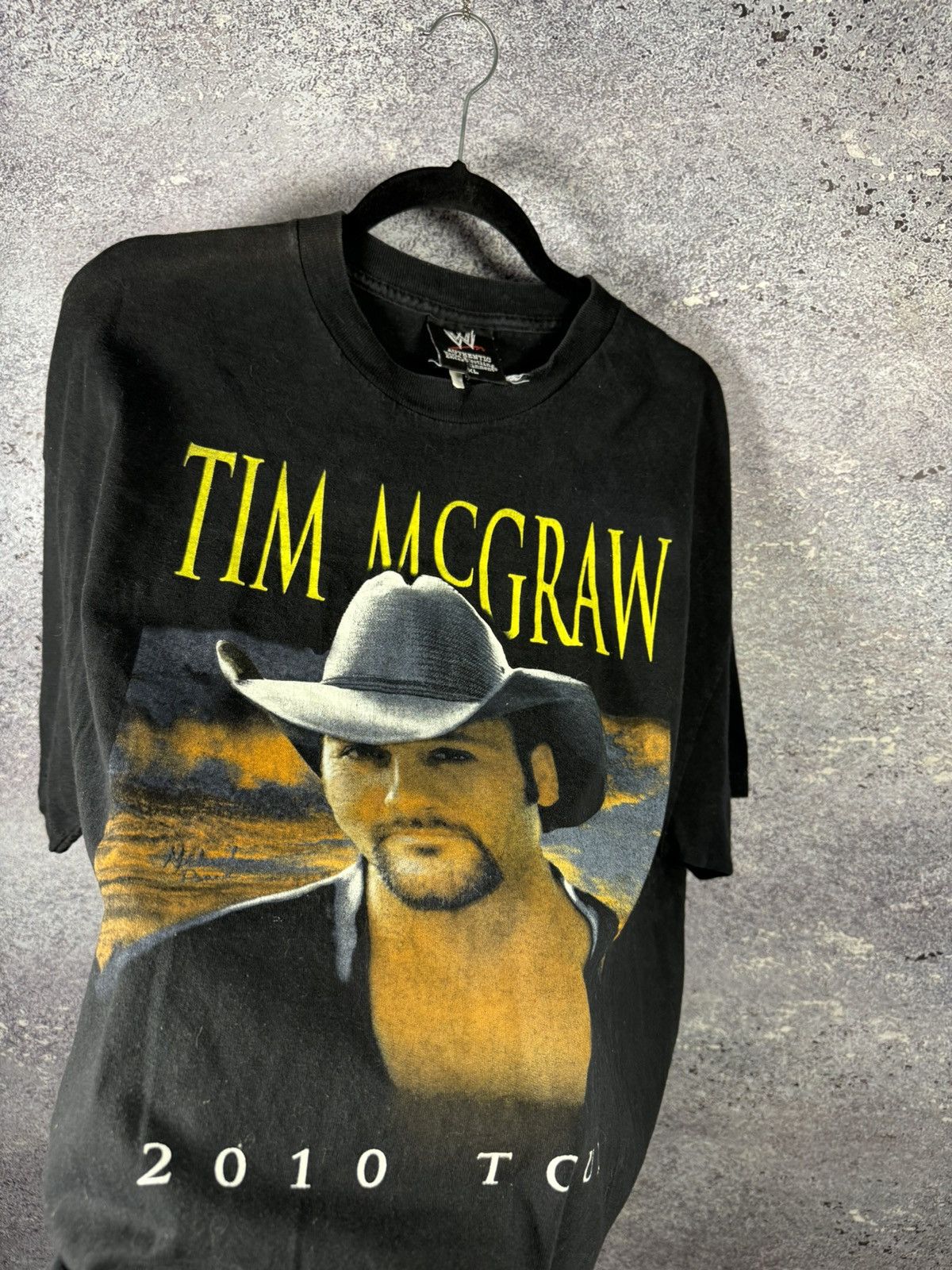 Vintage × WWE Tim McGraw Tour T Shirt Adult Black Faded Lady Antebellum Size US XL / EU 56 / 4 - 8 Thumbnail
